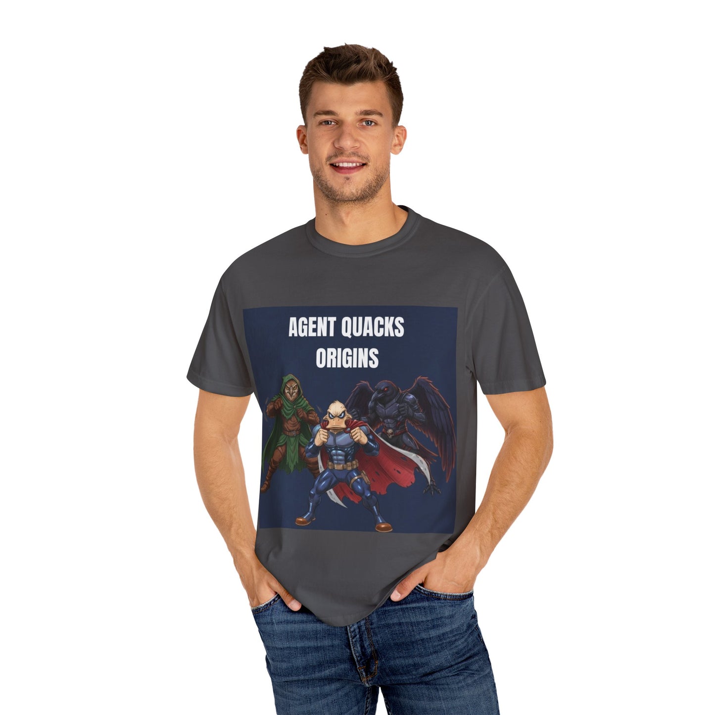 Agent Quacks – Origins | Unisex Garment-Dyed T-Shirt