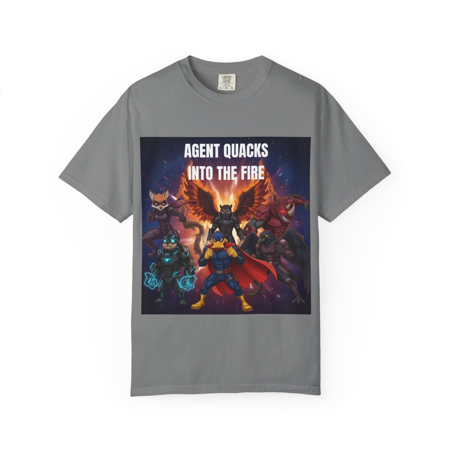 Agent Quacks – Into the Fire | Unisex Garment-Dyed T-Shirt