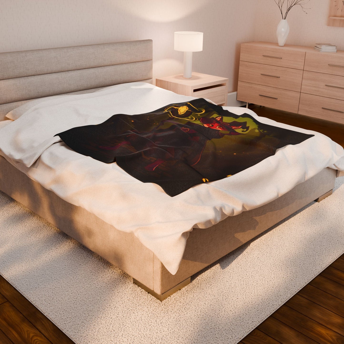 Halloween Agent Quacks Series Velveteen Plush Blanket - Witch Vixx Design