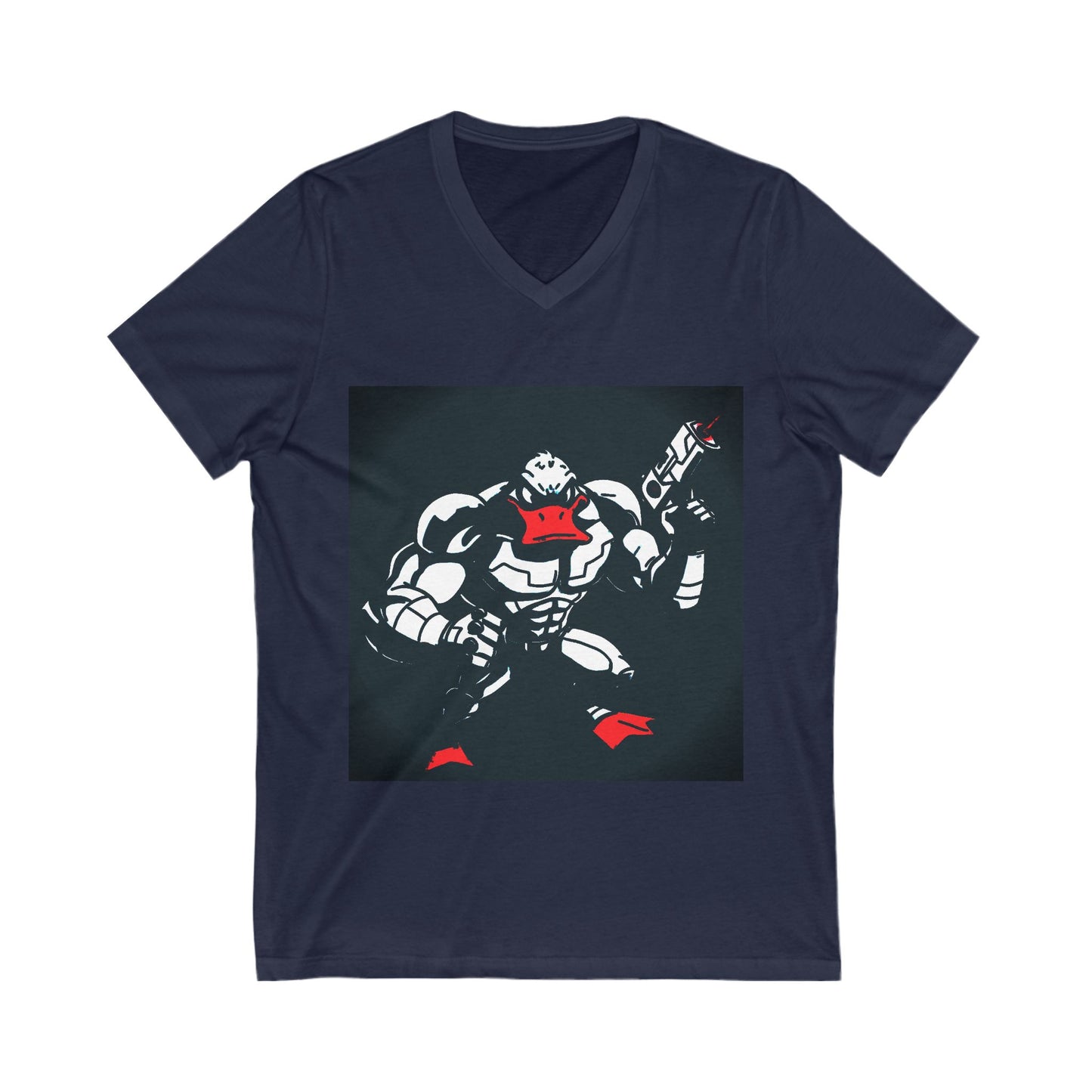 Agent Quacks Series Unisex Jersey Short Sleeve V-Neck Tee - Quacks Design
