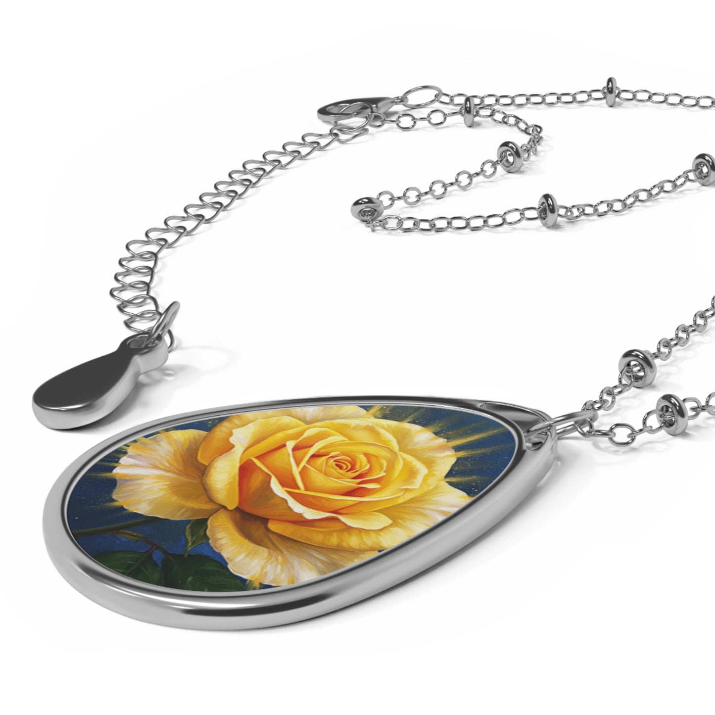 Shining Rose Oval Necklace