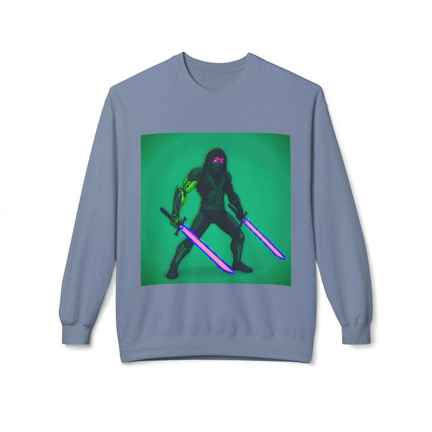 Agent Quacks Series Unisex Midweight Softstyle Fleece Crewneck Sweatshirt - Assassin Xavier Design