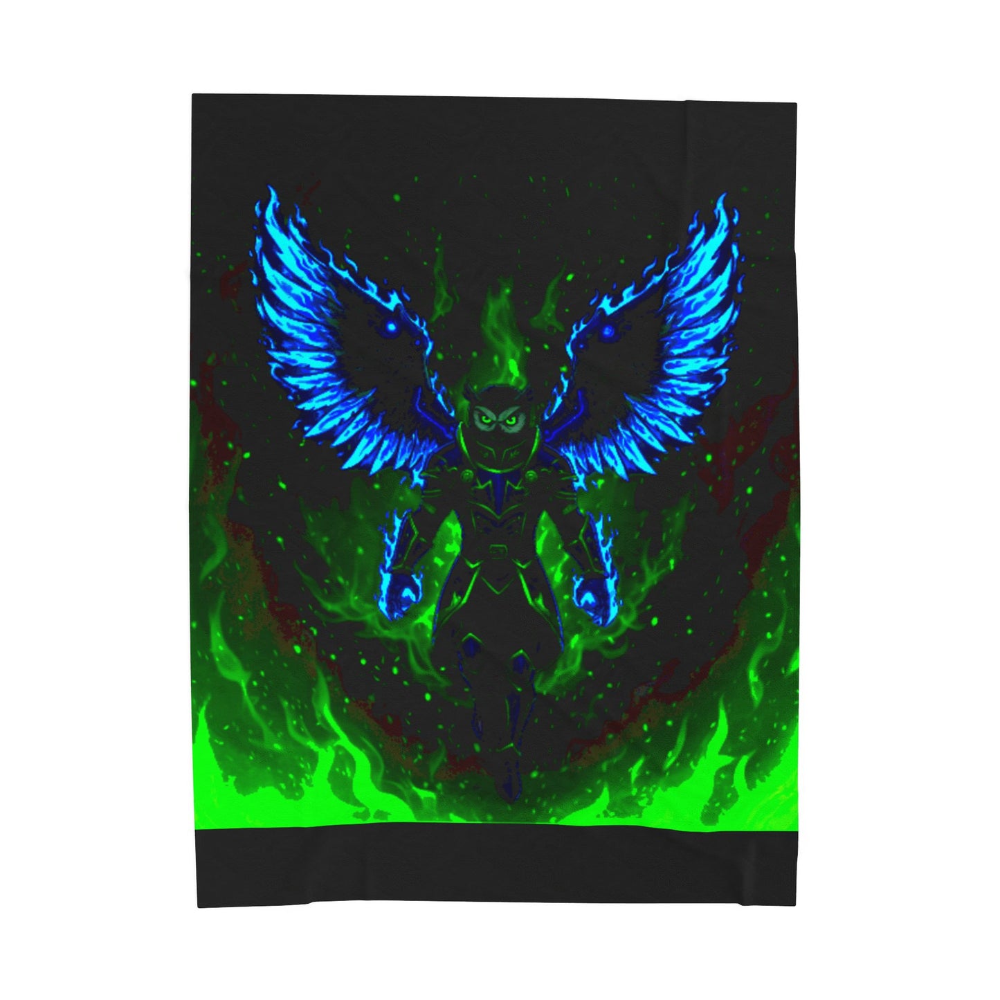 Halloween Agent Quacks Series Velveteen Plush Blanket - Fiery General Onyx Design