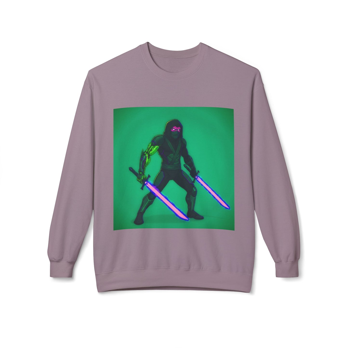 Agent Quacks Series Unisex Midweight Softstyle Fleece Crewneck Sweatshirt - Assassin Xavier Design