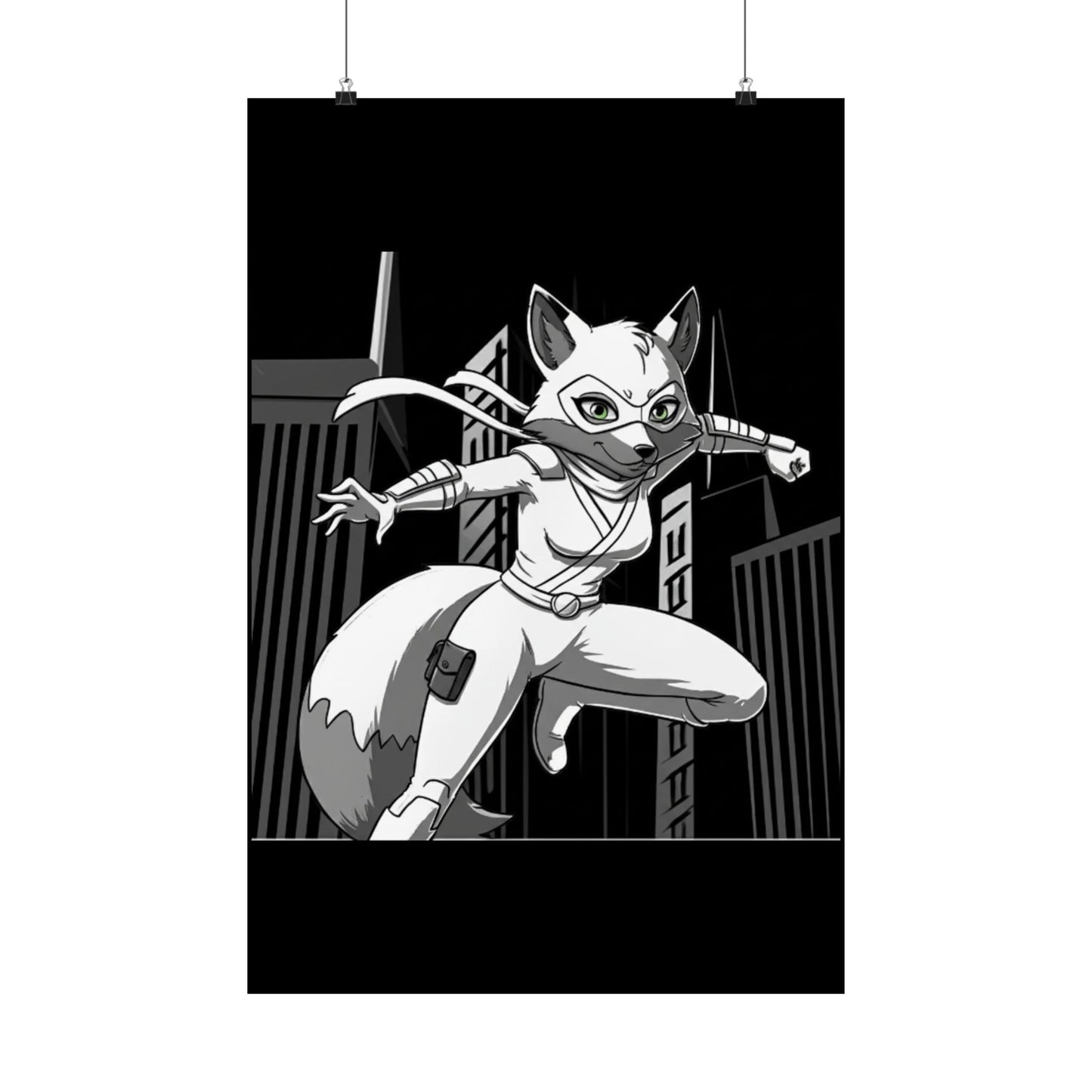 Agent Quacks Series Matte Vertical Posters - B/W Vixx Design