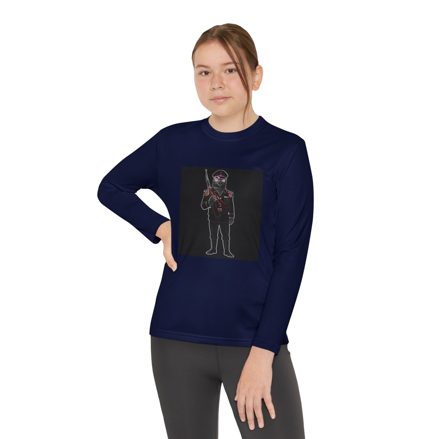 Agent Quacks Series Youth Long Sleeve Competitor Tee - General Talon Design