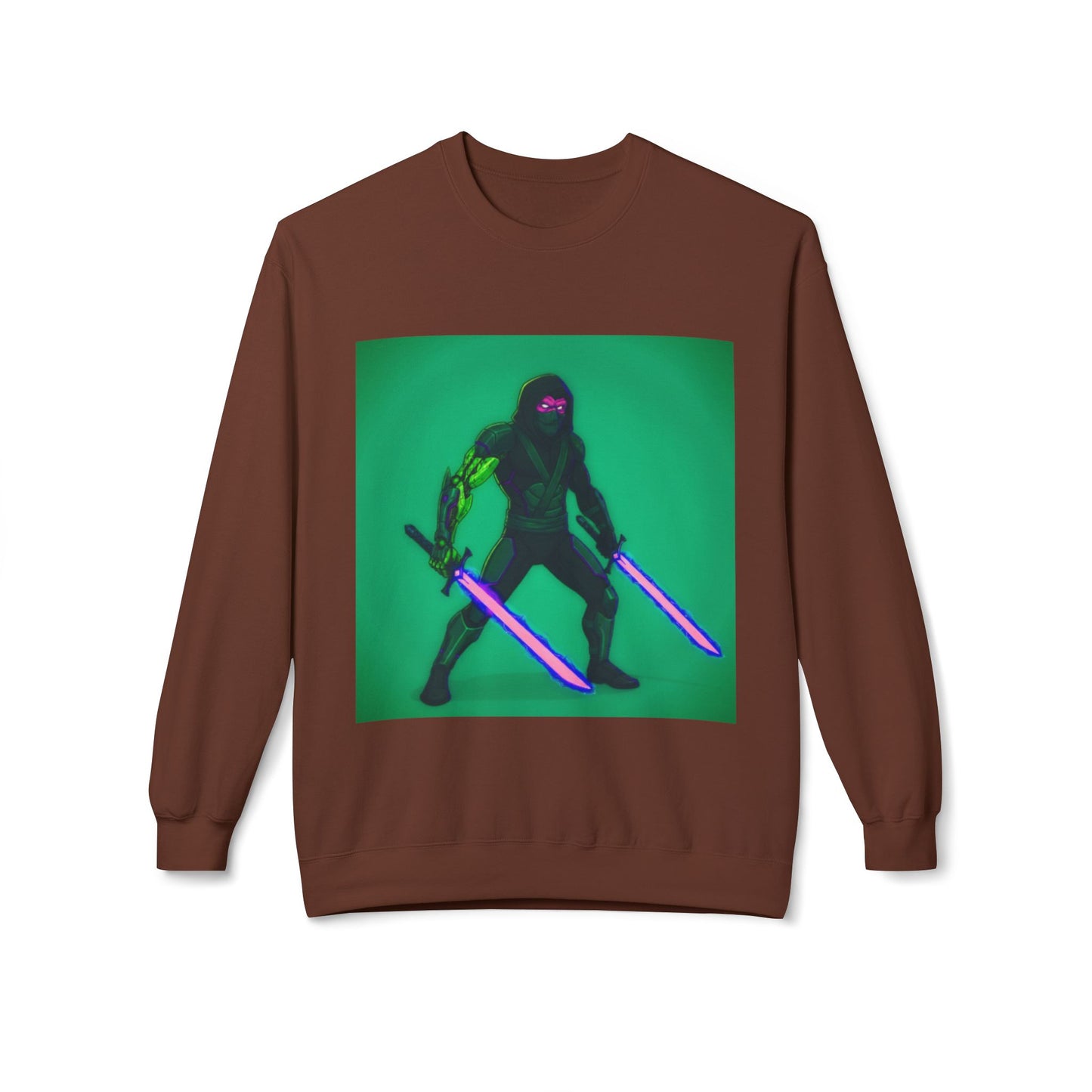 Agent Quacks Series Unisex Midweight Softstyle Fleece Crewneck Sweatshirt - Assassin Xavier Design