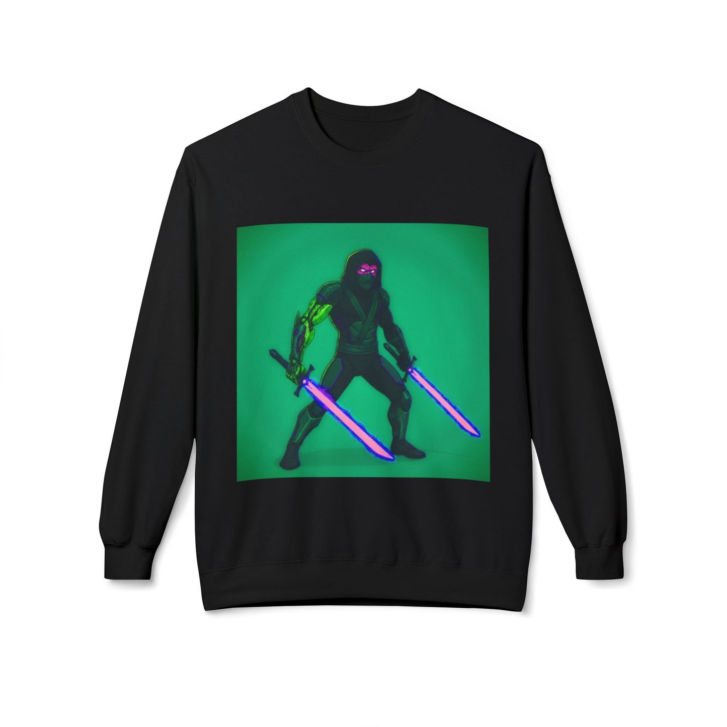 Agent Quacks Series Unisex Midweight Softstyle Fleece Crewneck Sweatshirt - Assassin Xavier Design