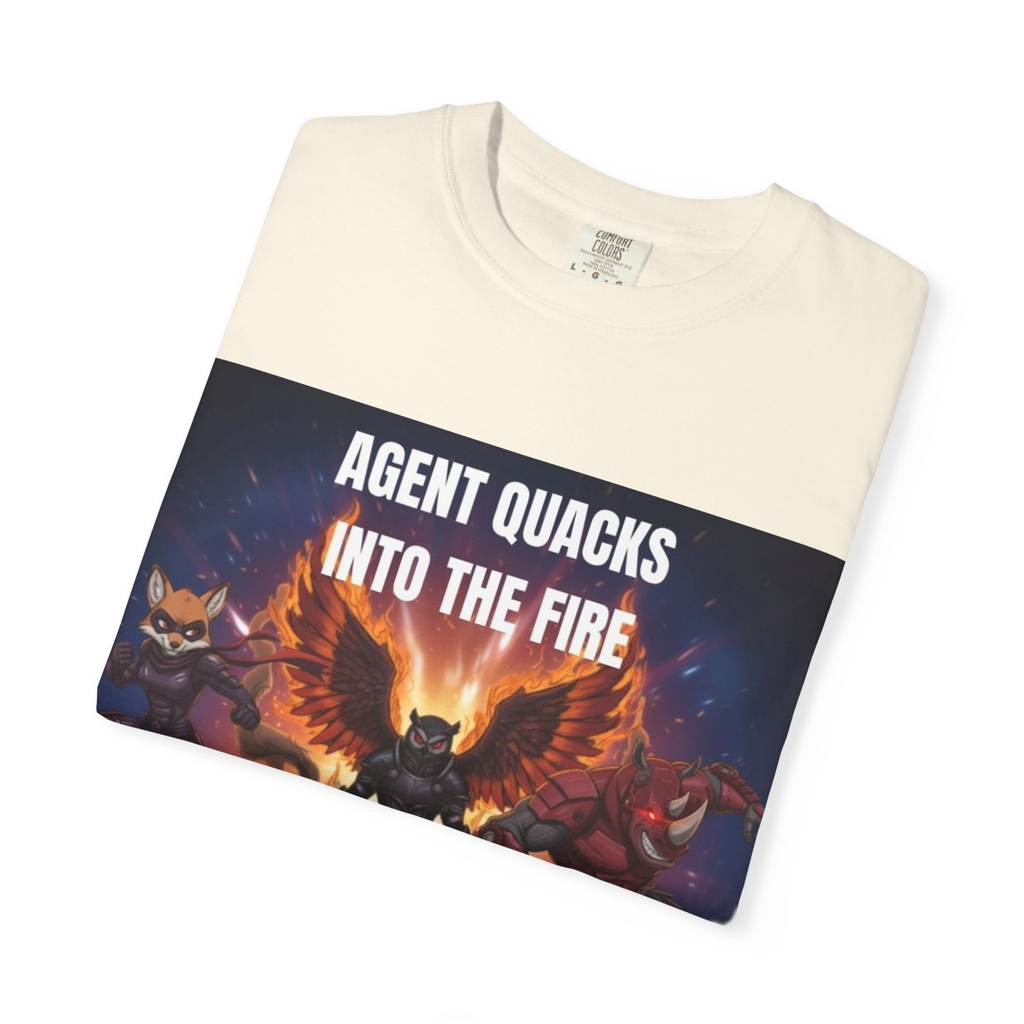 Agent Quacks – Into the Fire | Unisex Garment-Dyed T-Shirt