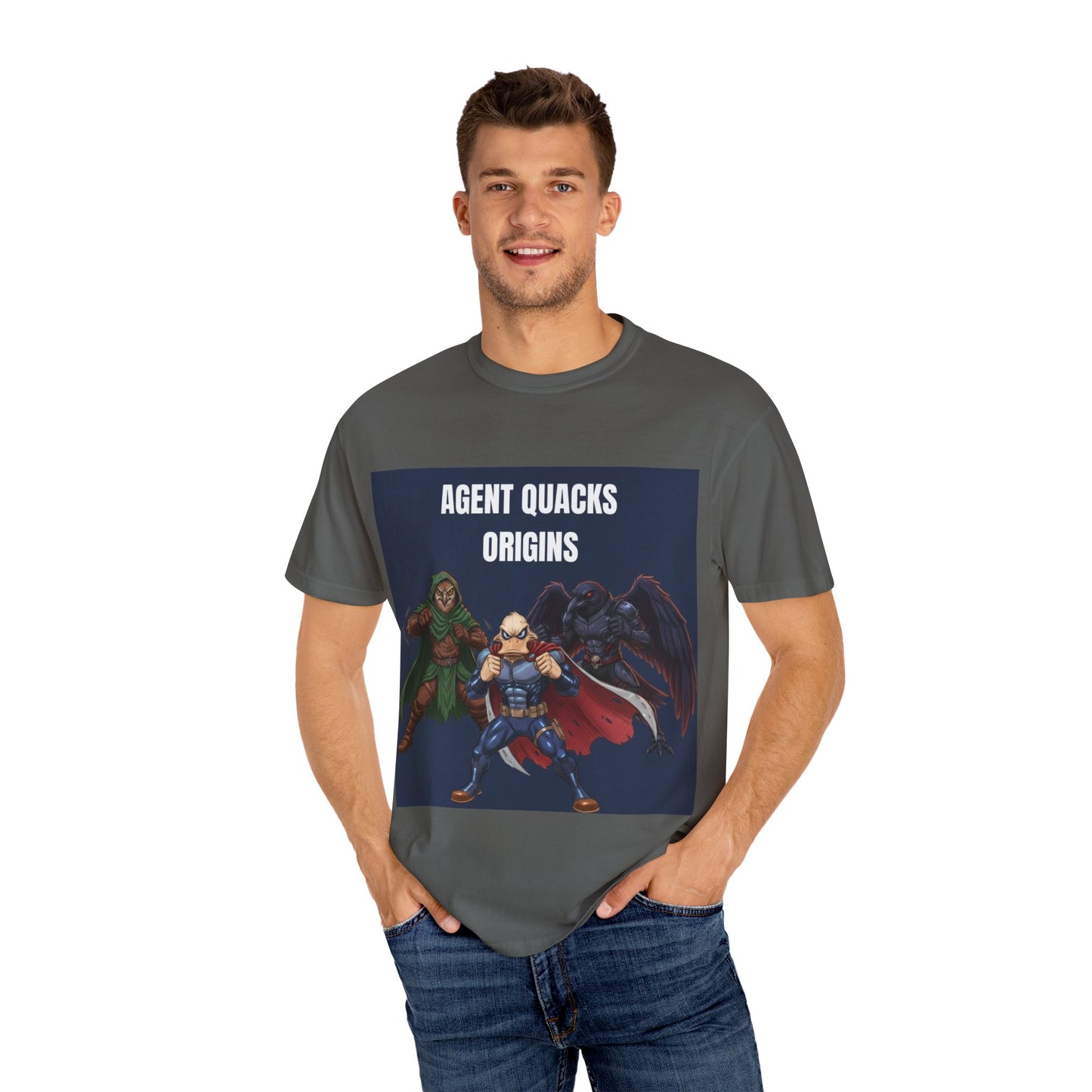 Agent Quacks – Origins | Unisex Garment-Dyed T-Shirt