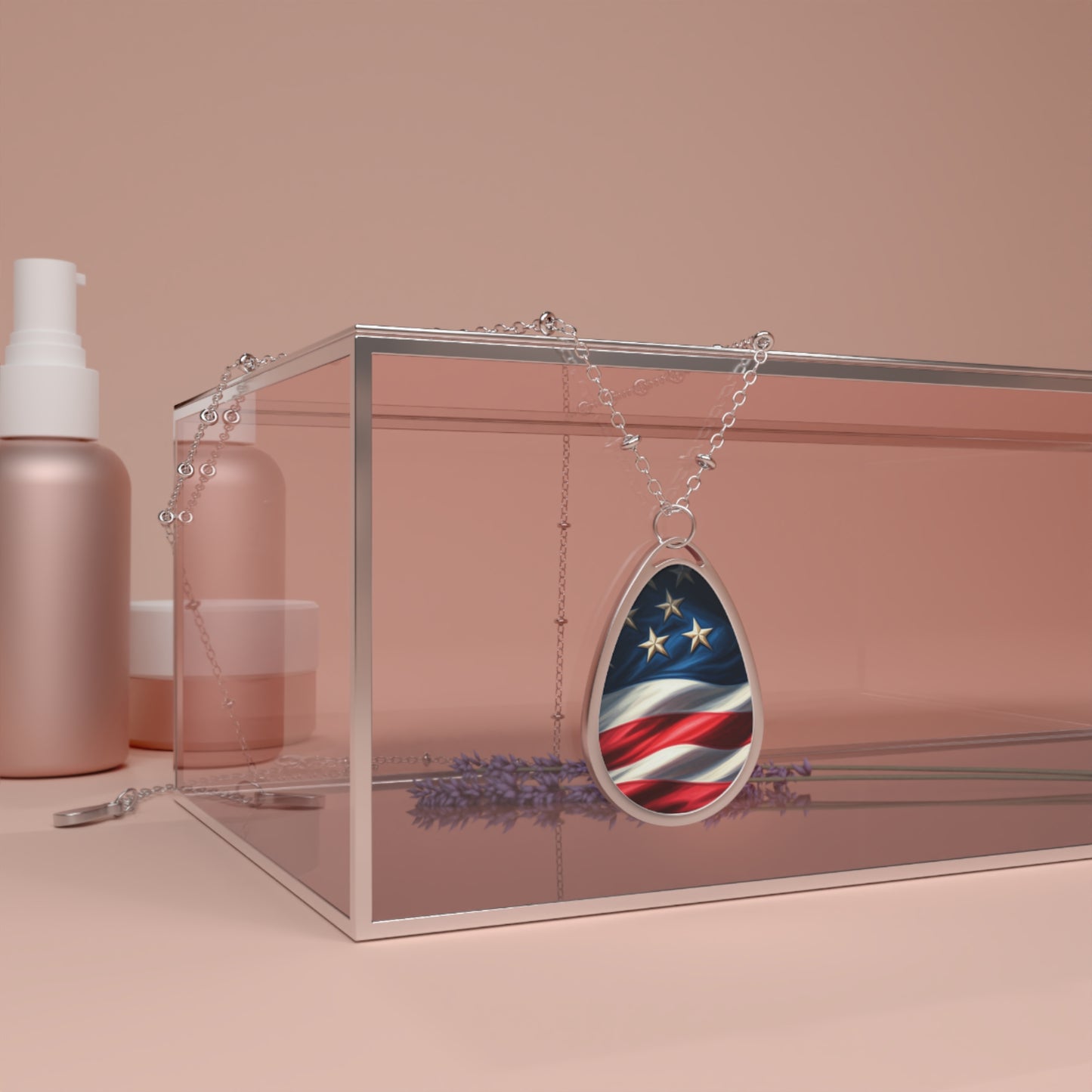 Patriotic Oval Necklace