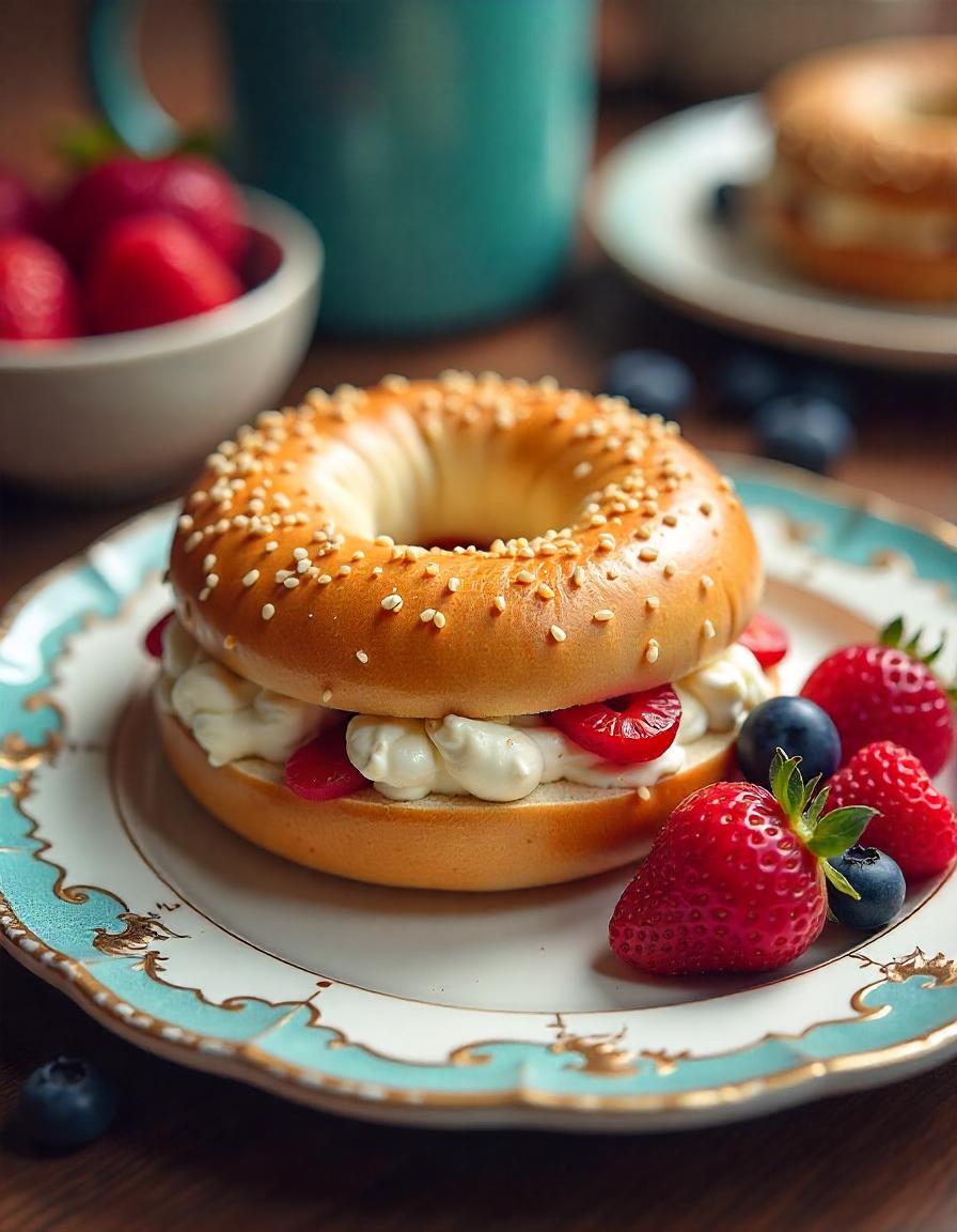 Bagel and donuts collection of 16