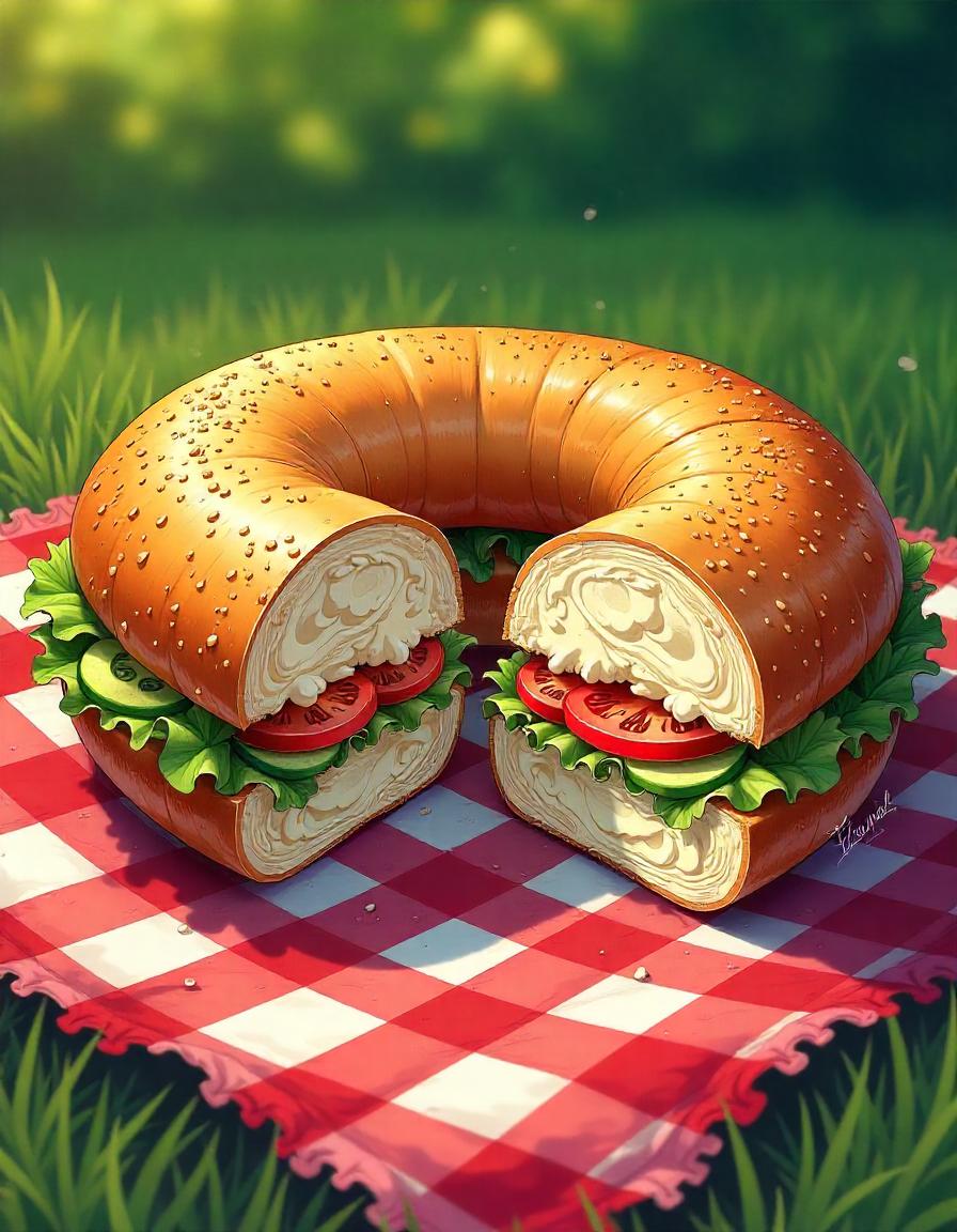 Bagel and donuts collection of 16