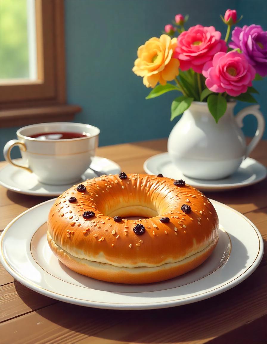 Bagel and donuts collection of 16