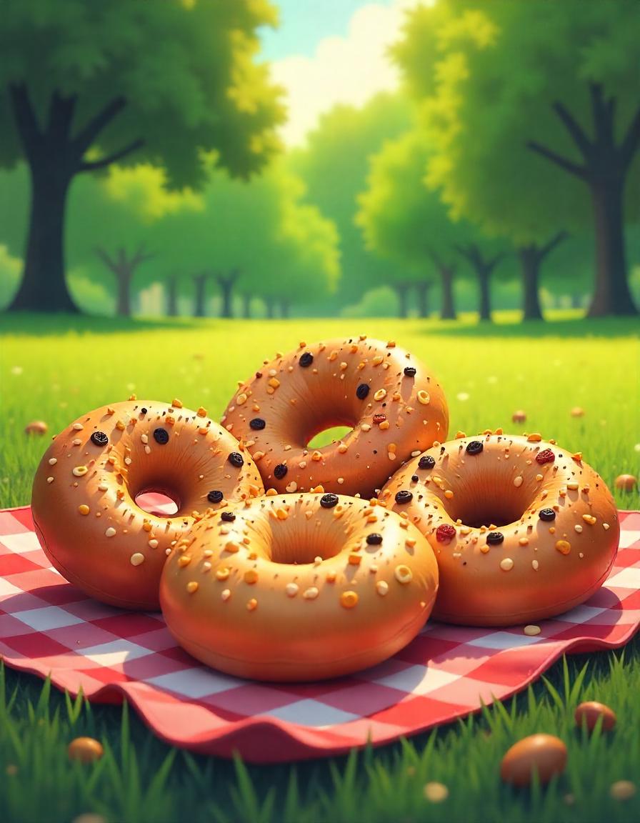 Bagel and donuts collection of 16