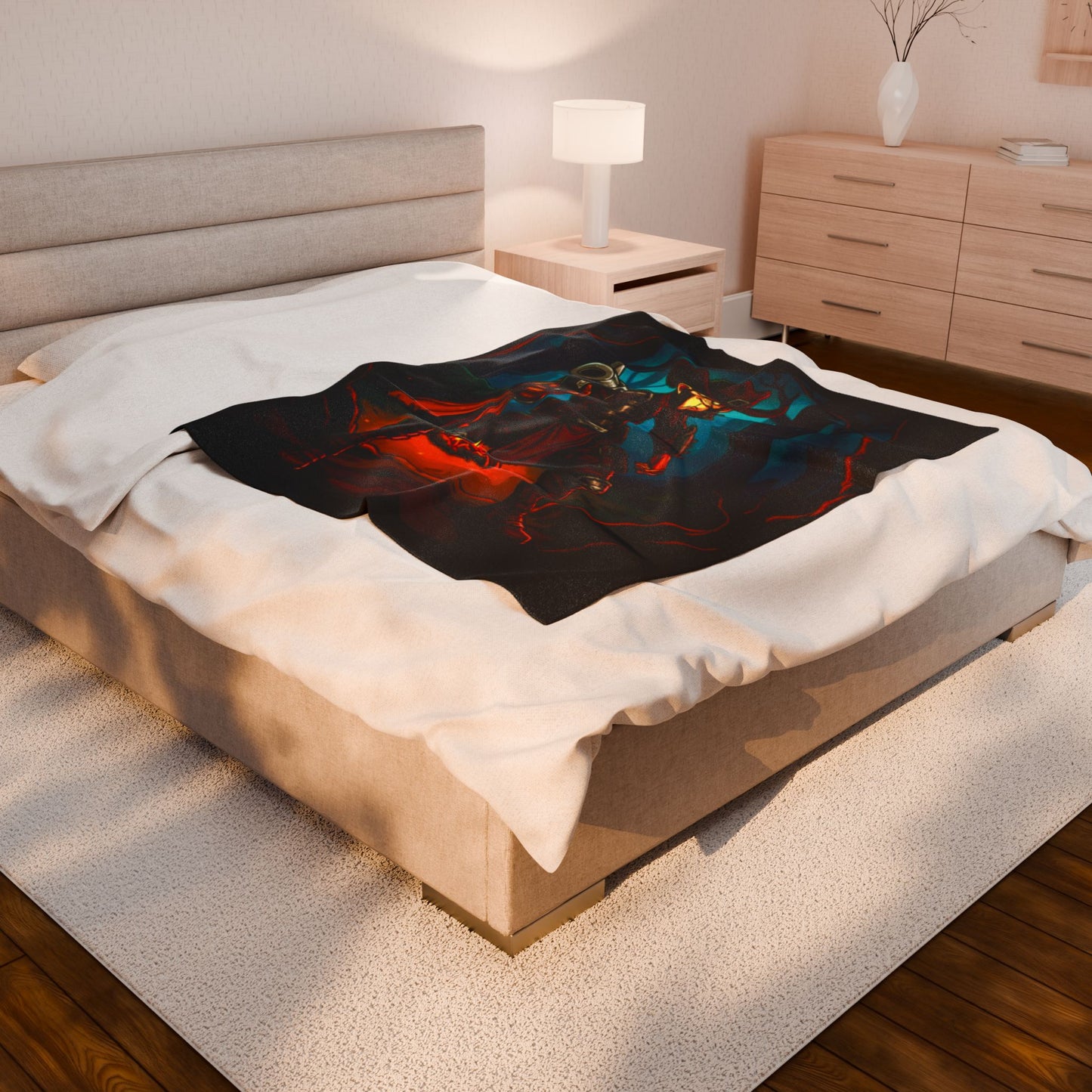 Halloween Agent Quacks Series Velveteen Plush Blanket - Monster Hunter Xavier Design