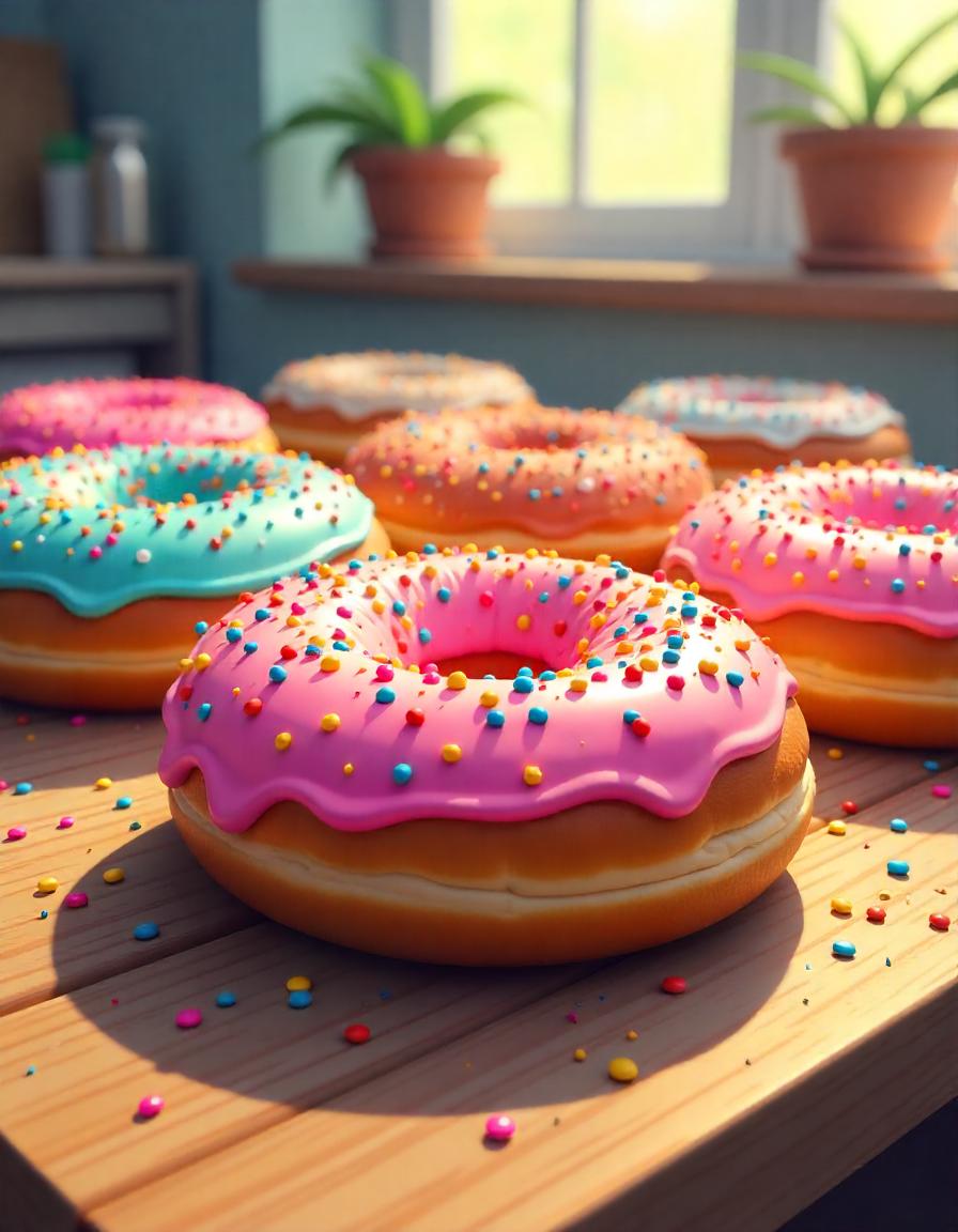 Bagel and donuts collection of 16