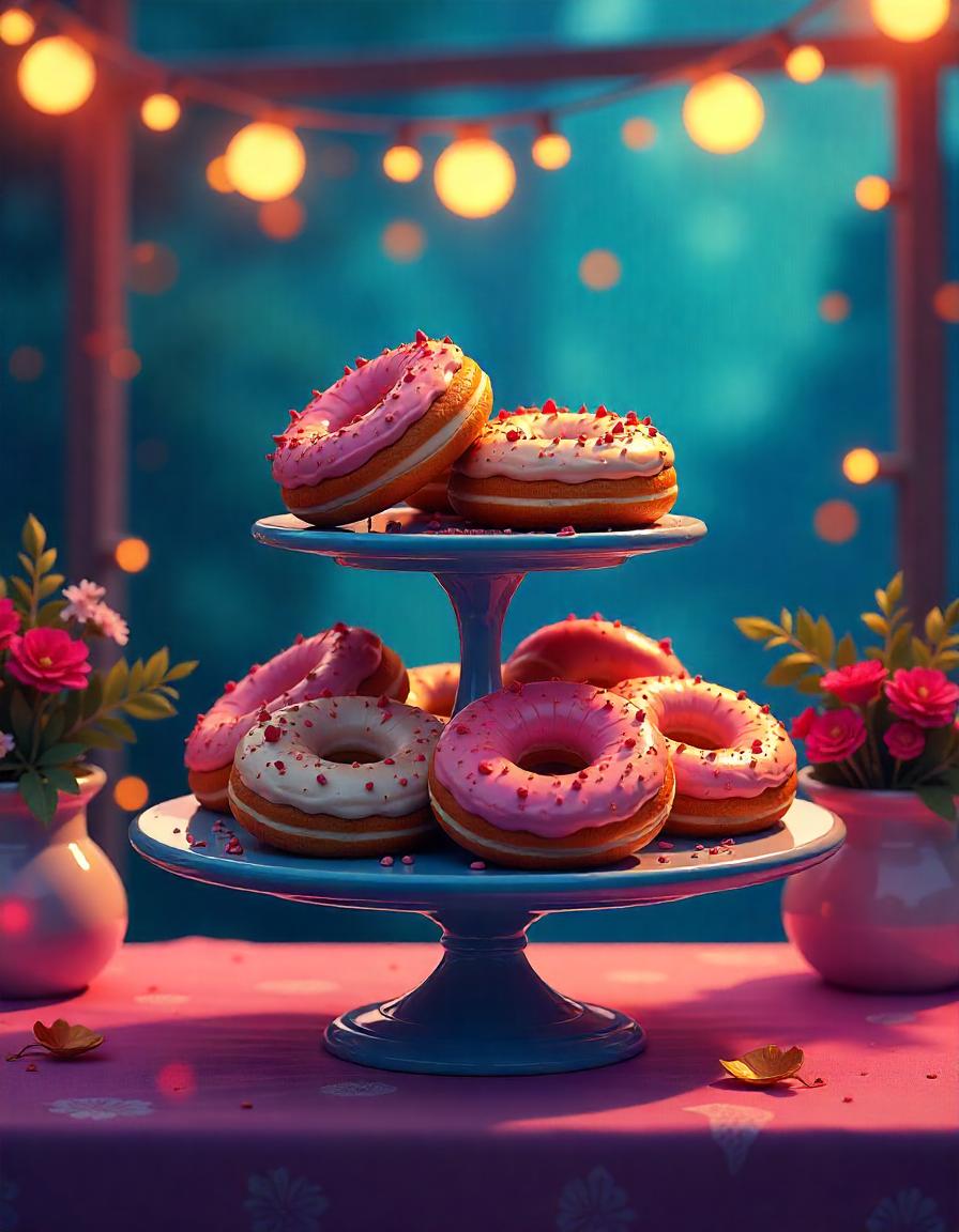 Bagel and donuts collection of 16