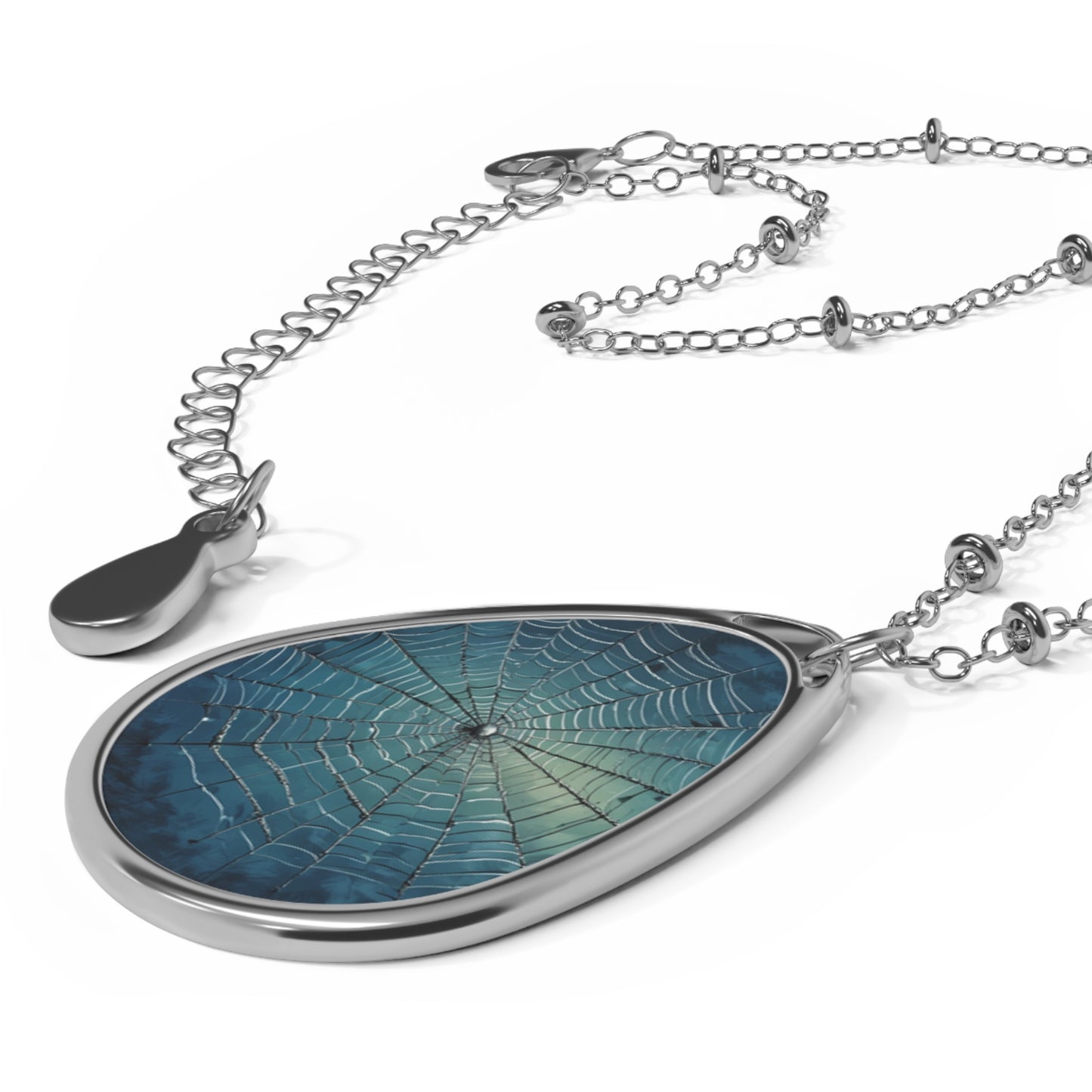 Spiderweb Oval Necklace