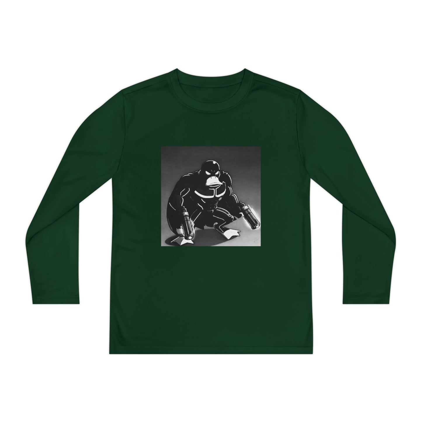 Agent Quacks Series Youth Long Sleeve Competitor Tee - Vigilante Quacks Design