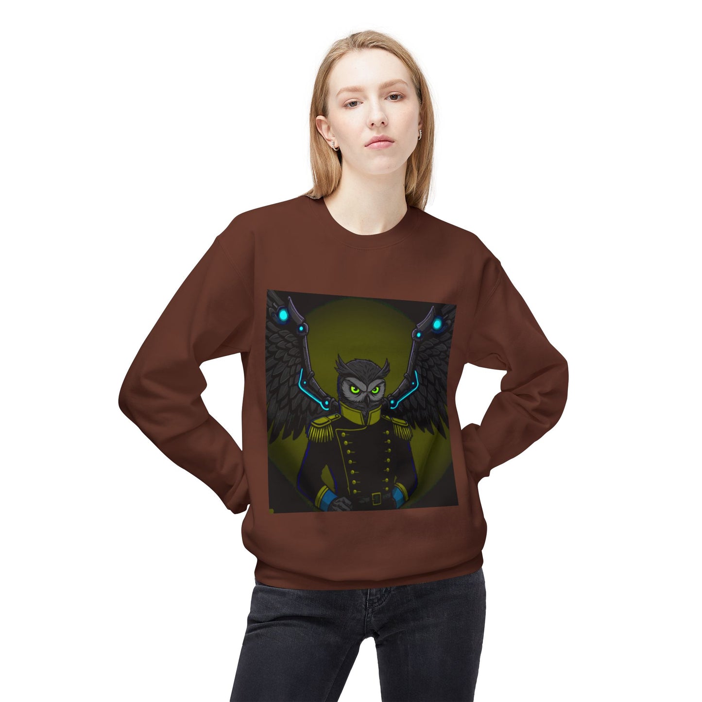 Agent Quacks Series Unisex Midweight Softstyle Fleece Crewneck Sweatshirt - General Onyx Design