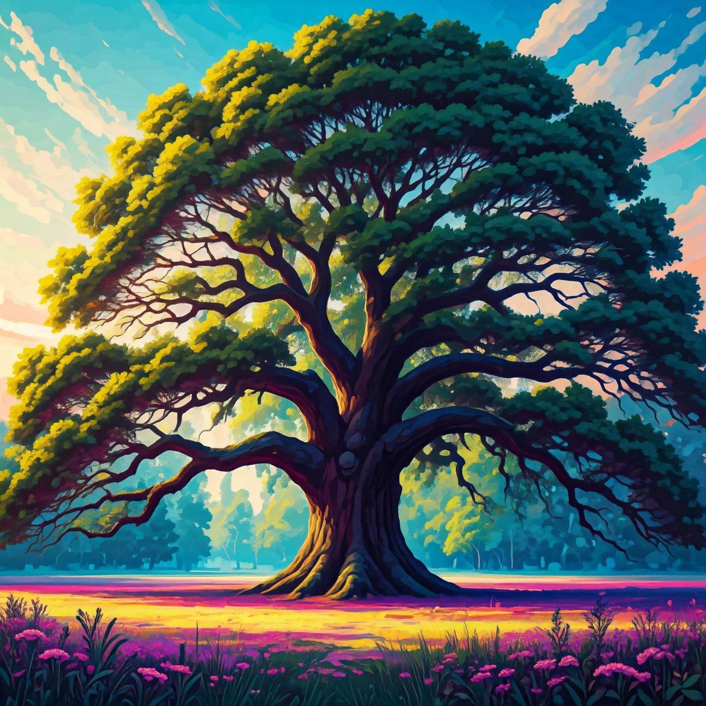Beautiful Tree art Bundle pack of 10