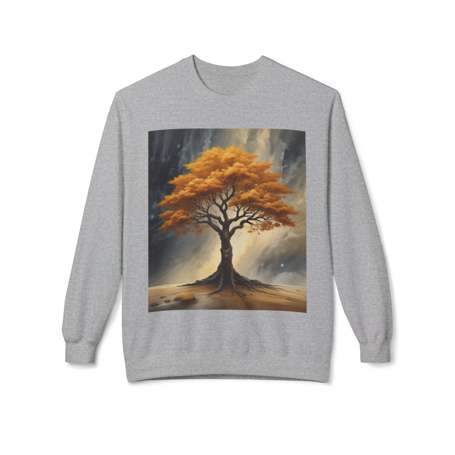 Autumn Tree Sweatshirt, Cozy Fall Apparel, Unisex Crewneck, Nature Lover Gift, Thanksgiving Outfit, Artistic Fleece Sweatshirt