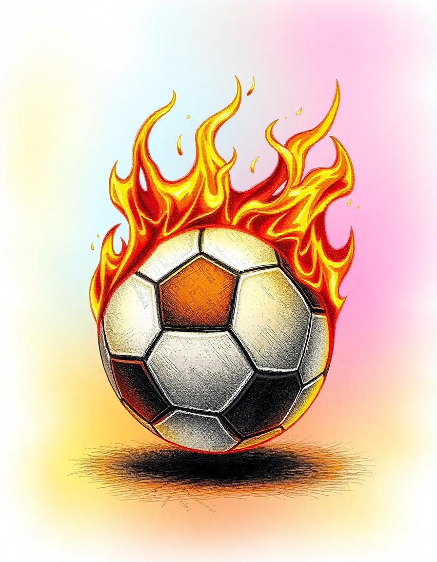 Soccerball Fire pack of 17