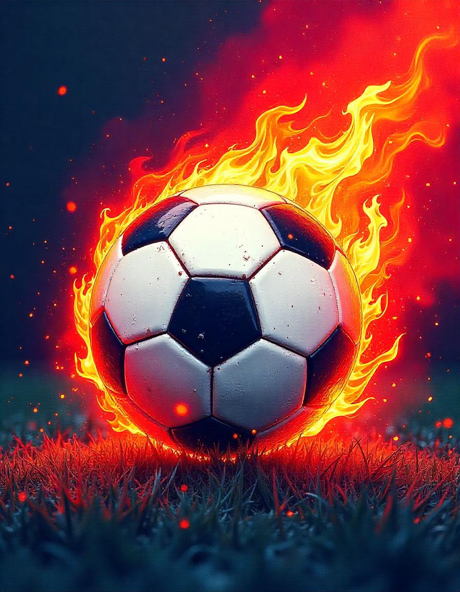Soccerball Fire pack of 17