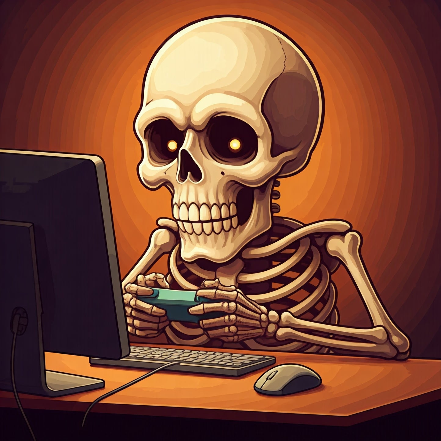 Gamer Skeleton Art Collection pack of 8 NO FEAR
