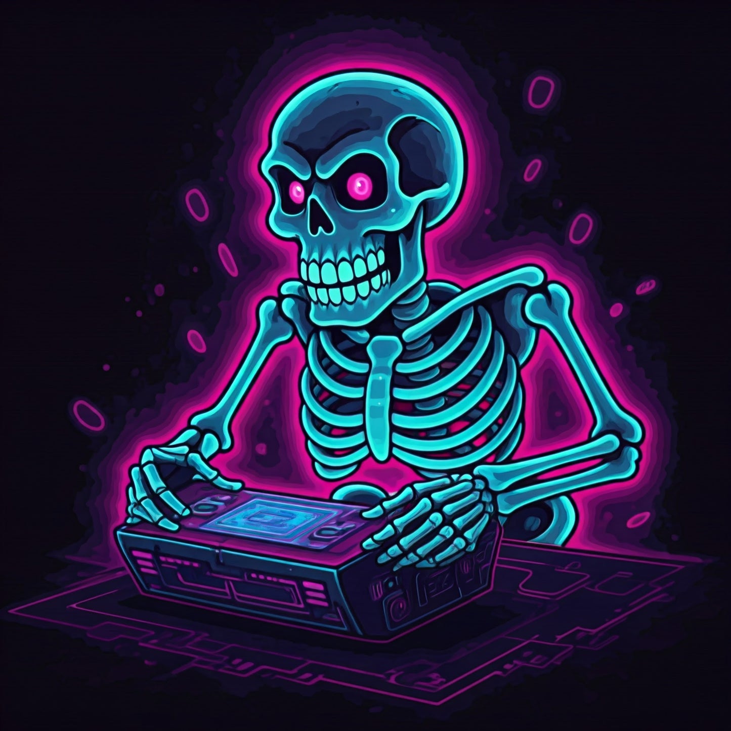 Gamer Skeleton Art Collection pack of 8 NO FEAR