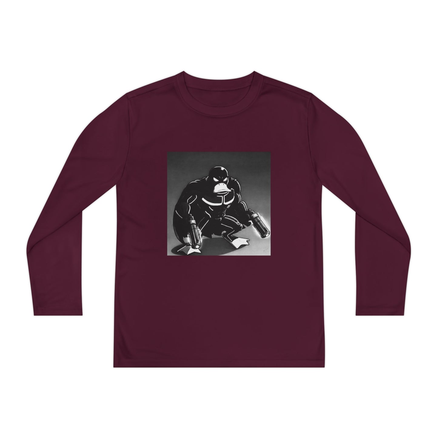Agent Quacks Series Youth Long Sleeve Competitor Tee - Vigilante Quacks Design