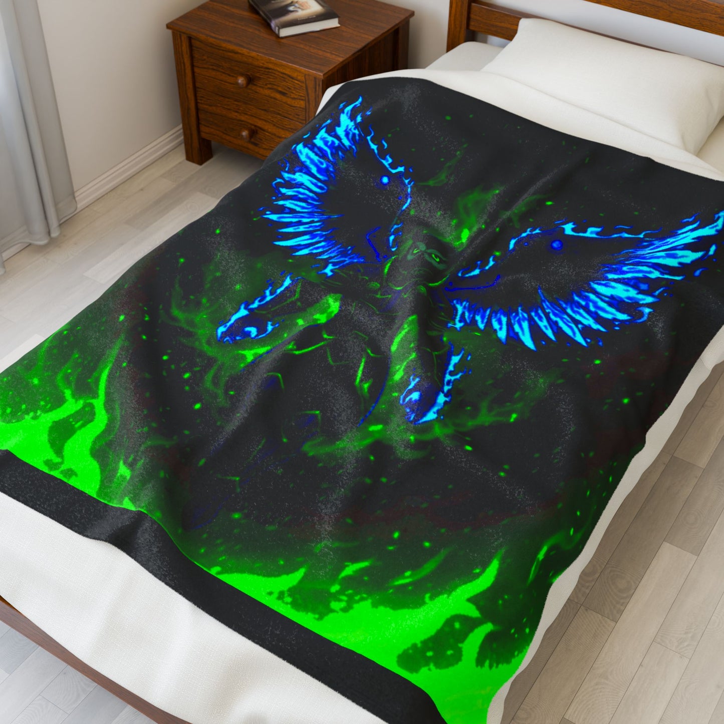 Halloween Agent Quacks Series Velveteen Plush Blanket - Fiery General Onyx Design
