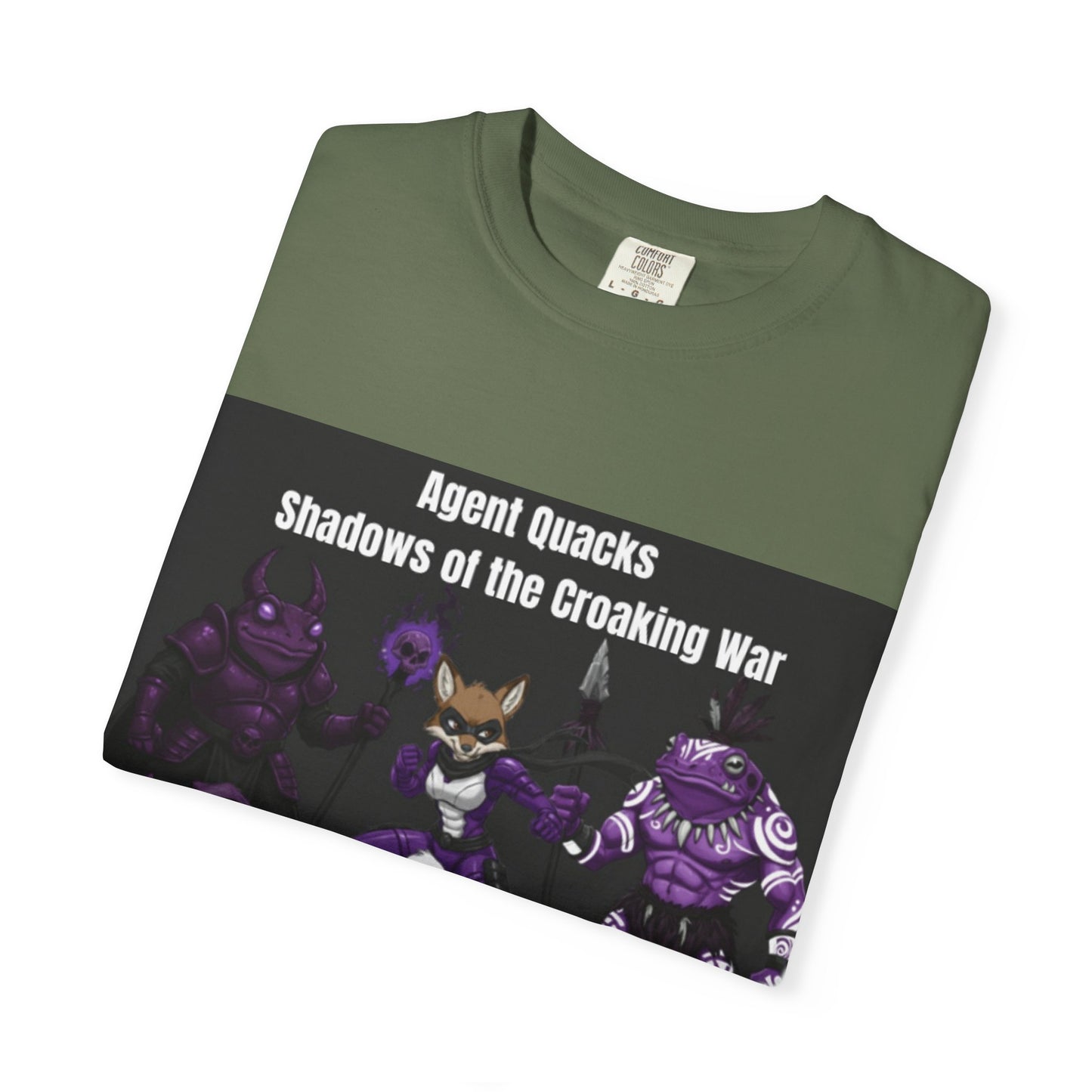 Agent Quacks – Shadows of the Croaking War | Unisex Garment-Dyed T-Shirt