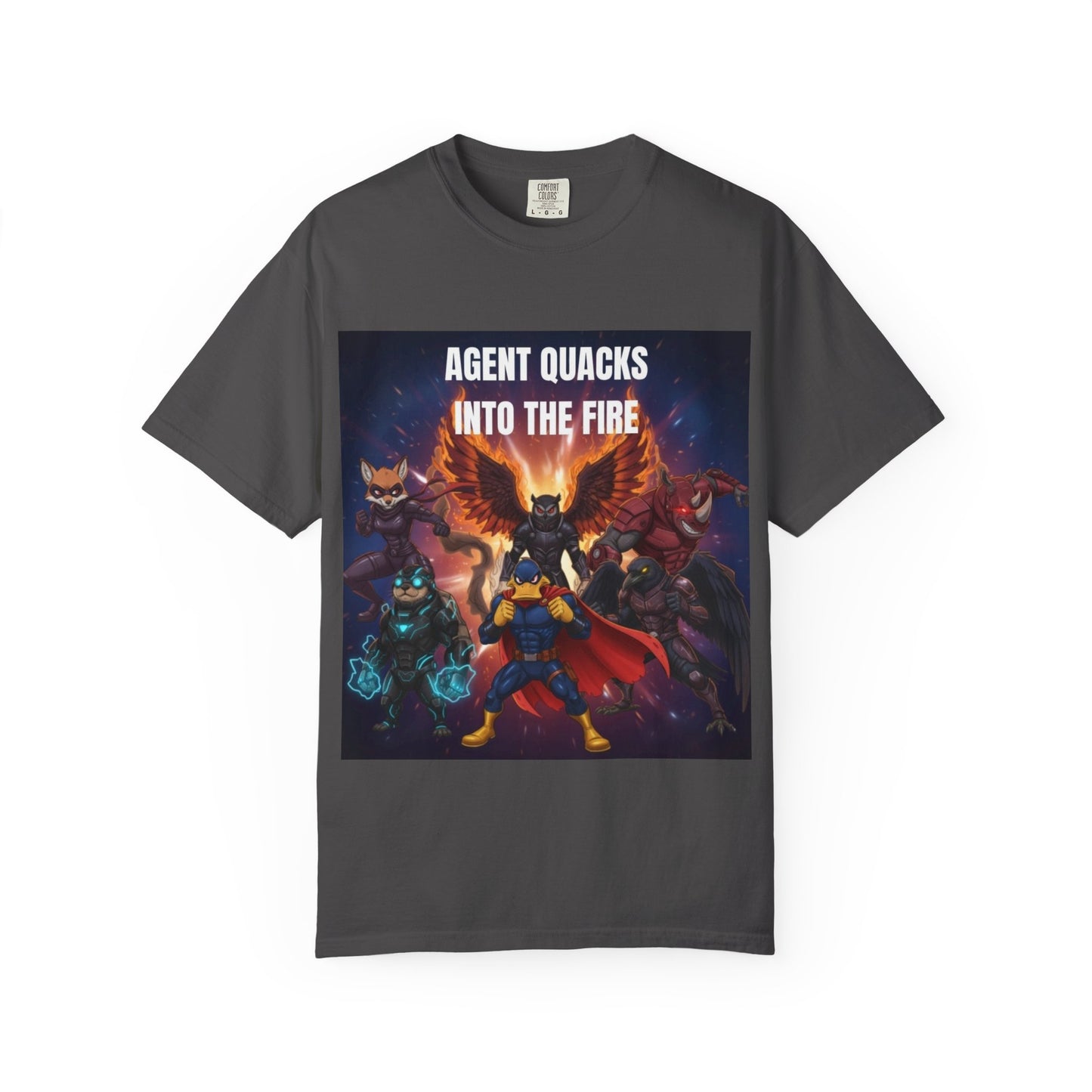 Agent Quacks – Into the Fire | Unisex Garment-Dyed T-Shirt