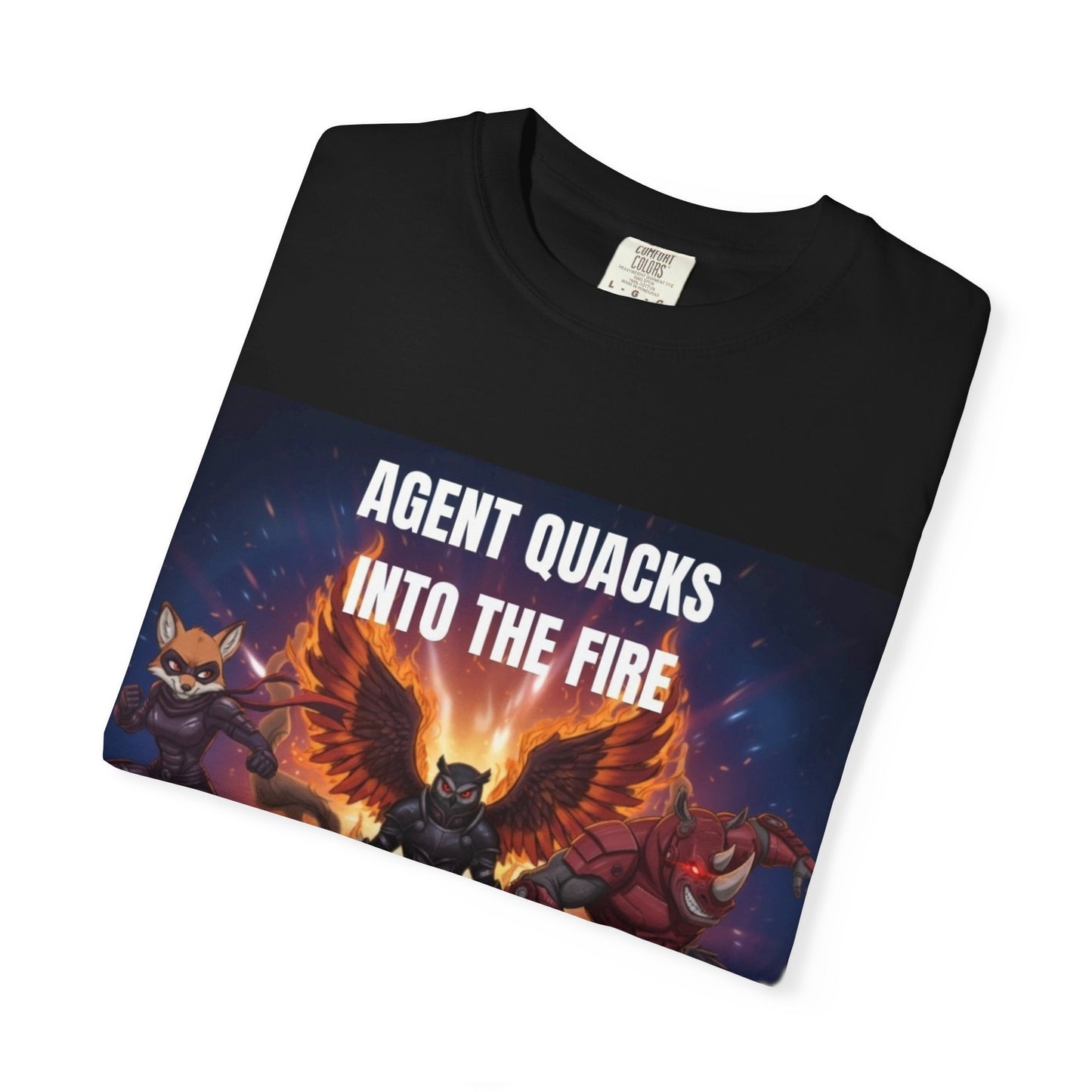Agent Quacks – Into the Fire | Unisex Garment-Dyed T-Shirt