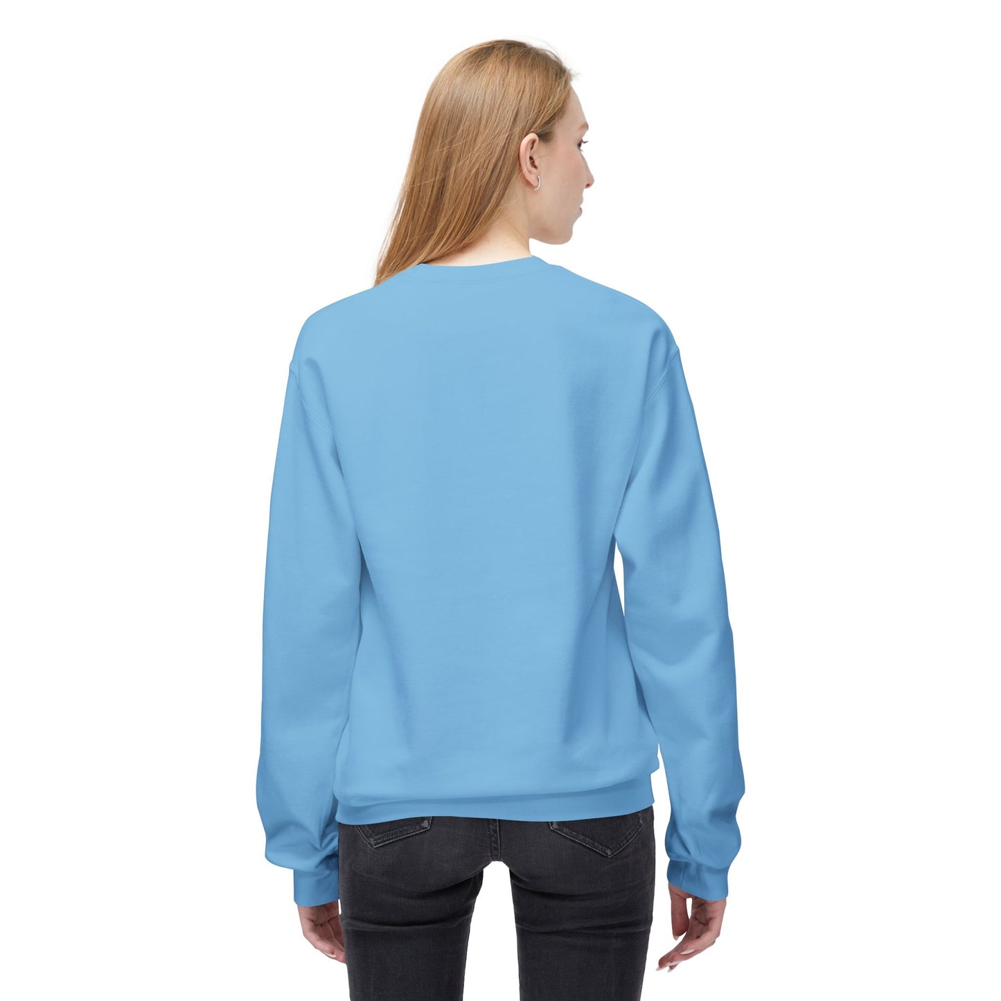 Blue Rainy City Unisex Midweight Softstyle Fleece Crewneck Sweatshirt