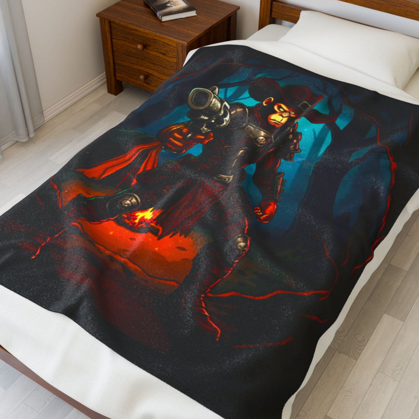 Halloween Agent Quacks Series Velveteen Plush Blanket - Monster Hunter Xavier Design