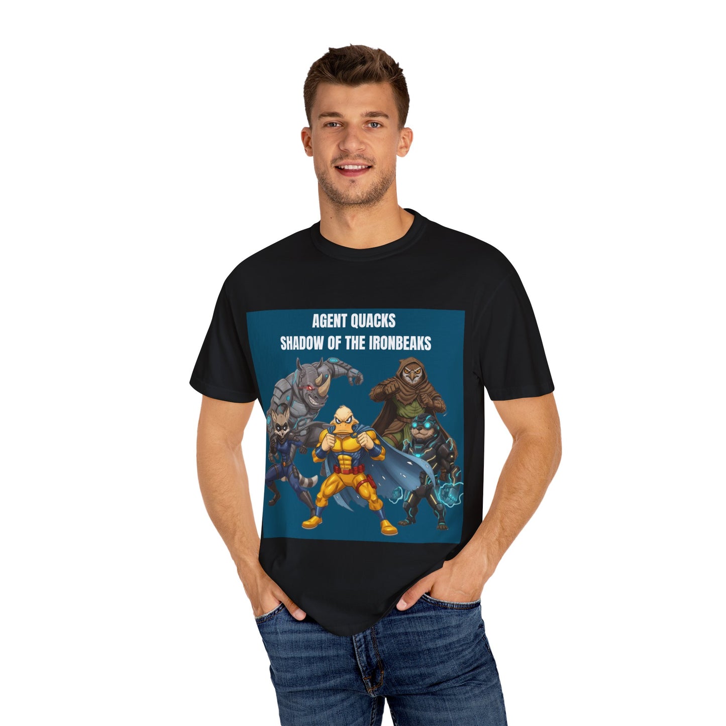 Agent Quacks – Shadow of the Iron Beaks | Unisex Garment-Dyed T-Shirt