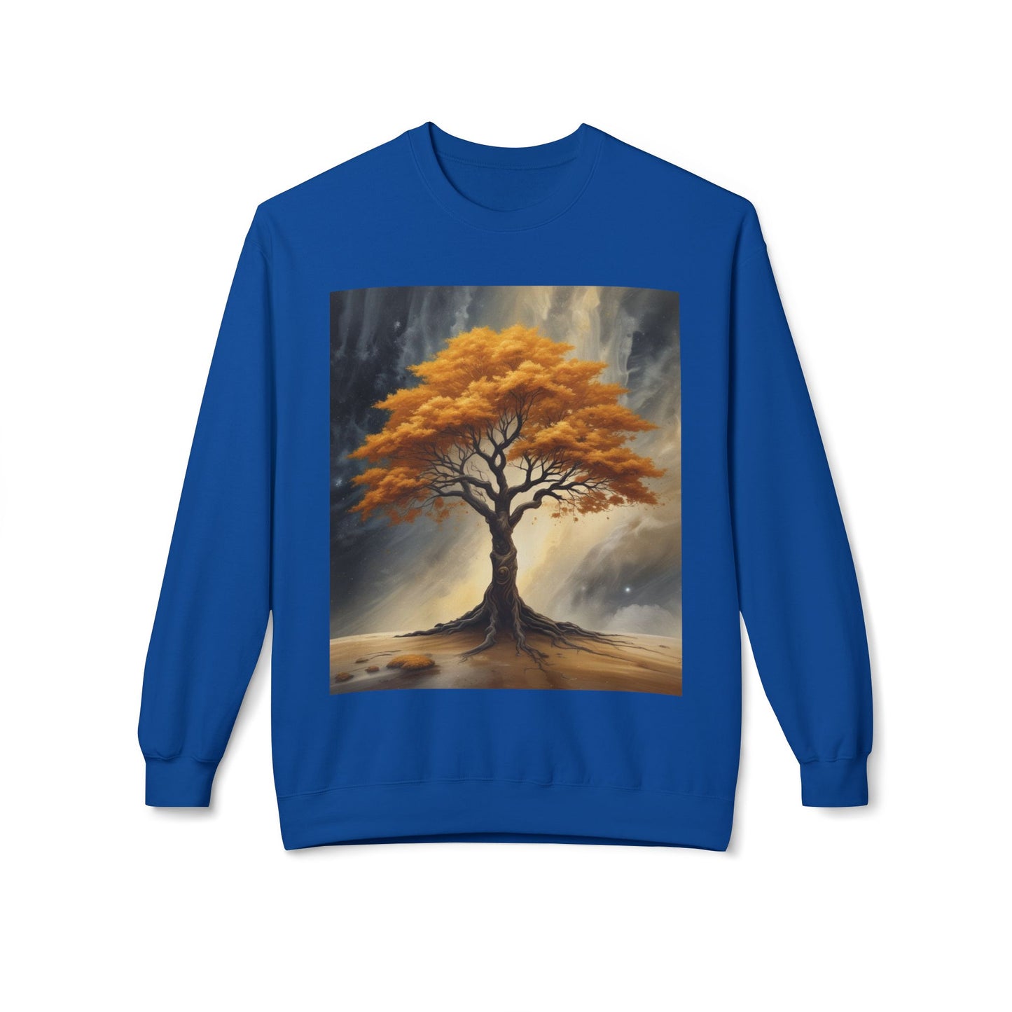 Autumn Tree Sweatshirt, Cozy Fall Apparel, Unisex Crewneck, Nature Lover Gift, Thanksgiving Outfit, Artistic Fleece Sweatshirt