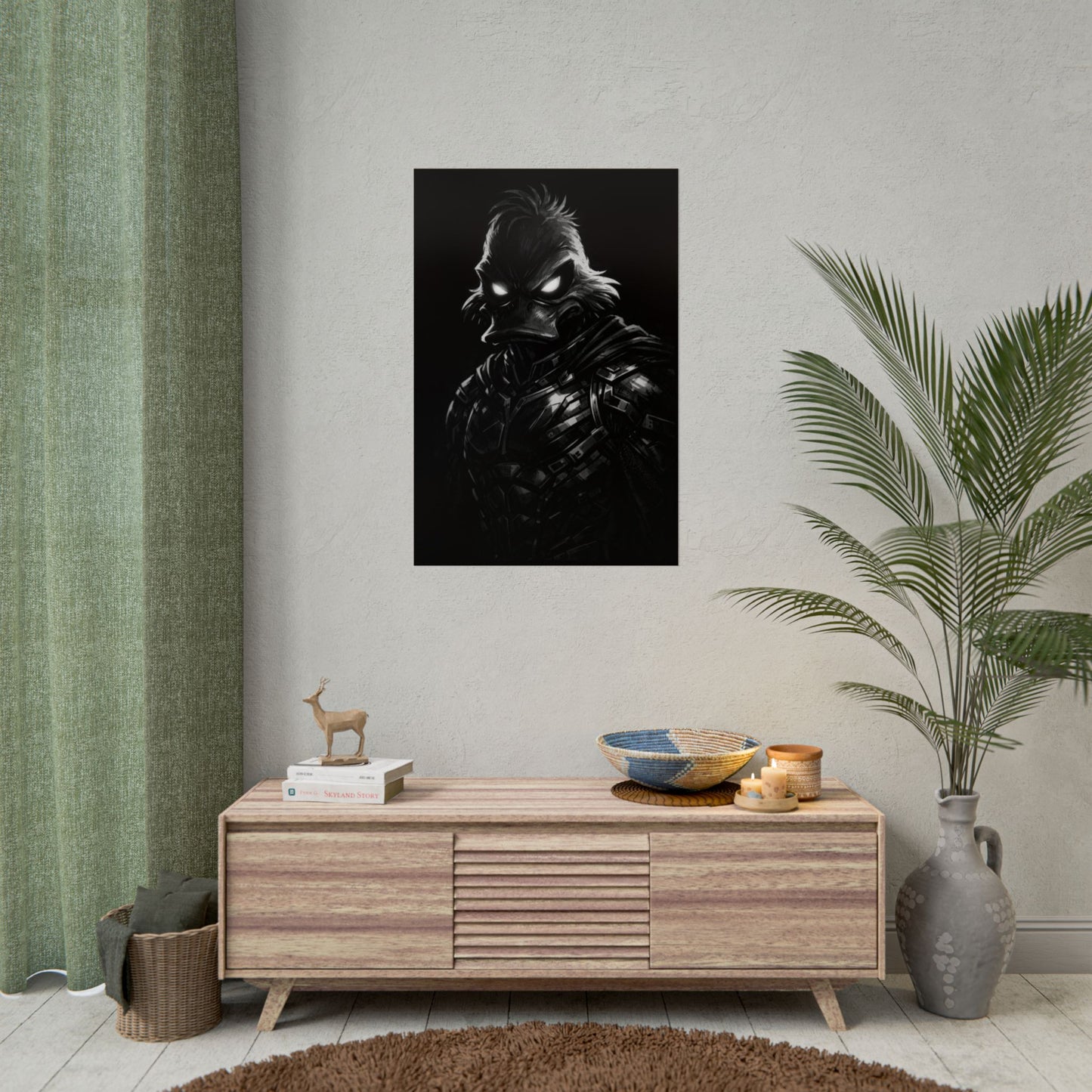 Agent Quacks Shadow Portrait Rolled Poster – Dark Cinematic Wall Art