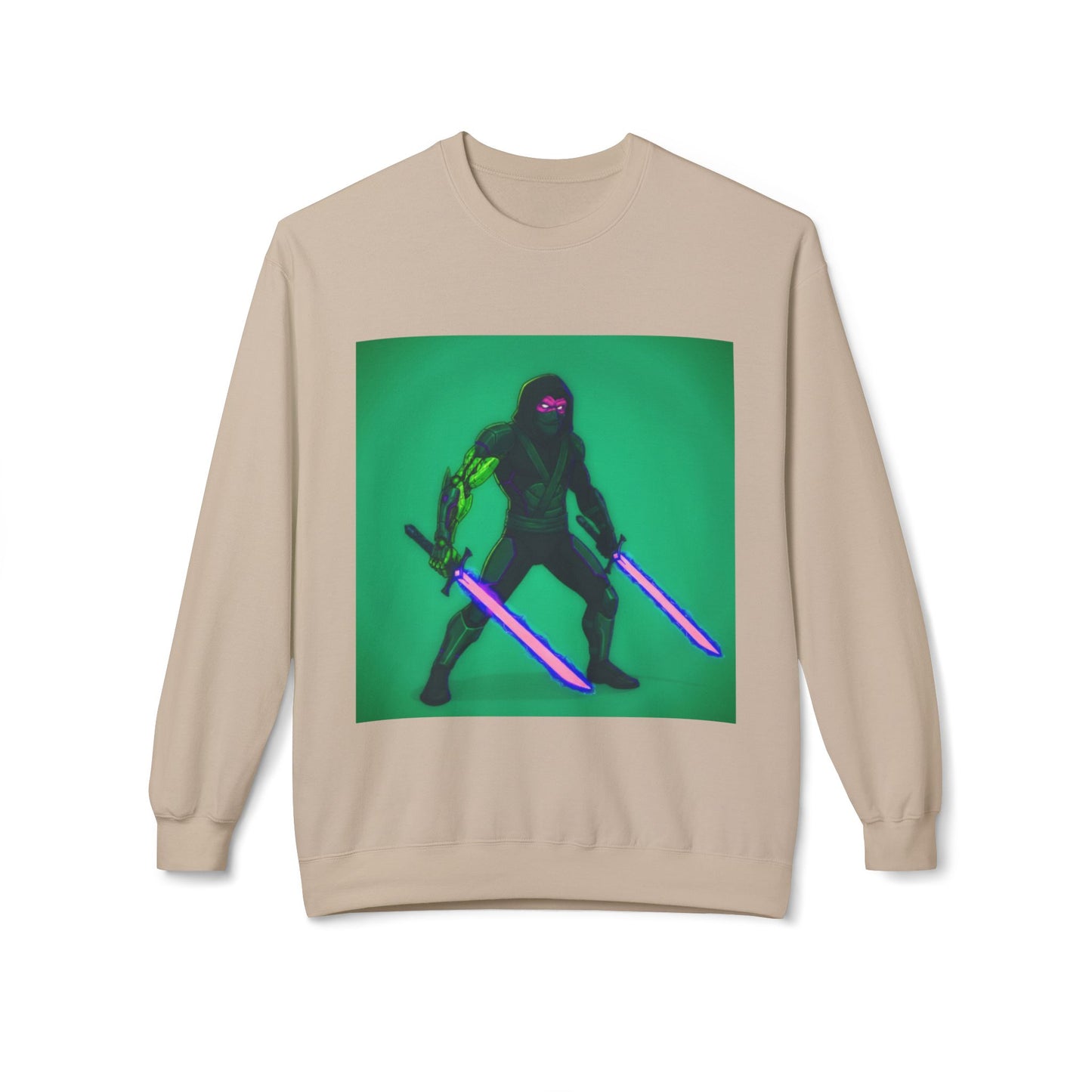 Agent Quacks Series Unisex Midweight Softstyle Fleece Crewneck Sweatshirt - Assassin Xavier Design