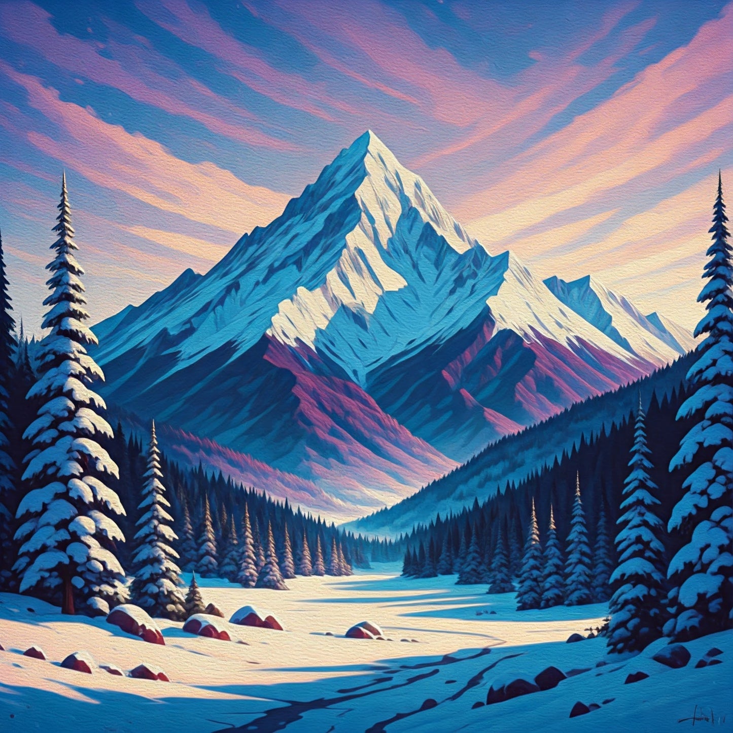 A Mix of beautiful Snowy Mountain Landscapes and Abstract Super bundle pack of 190