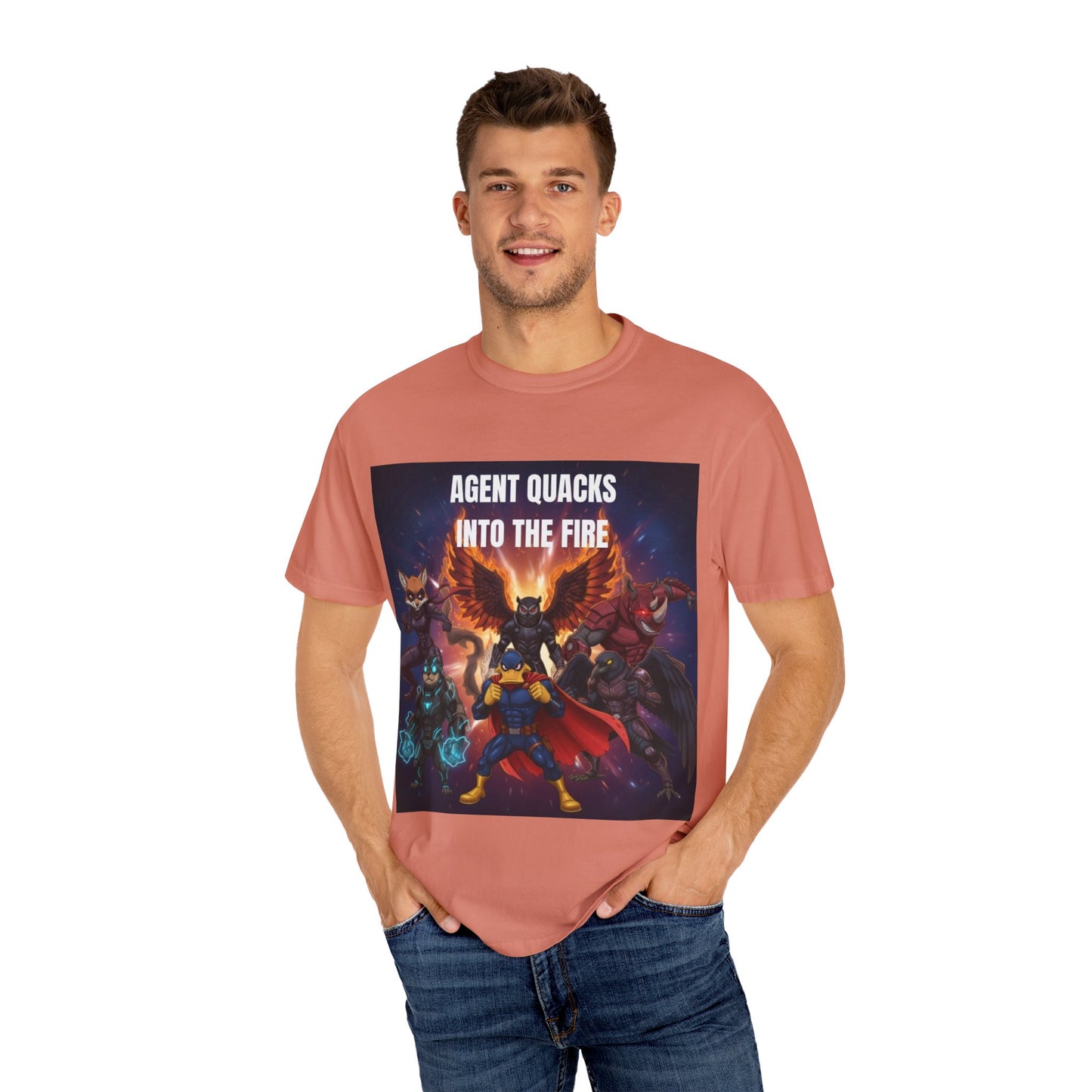 Agent Quacks – Into the Fire | Unisex Garment-Dyed T-Shirt