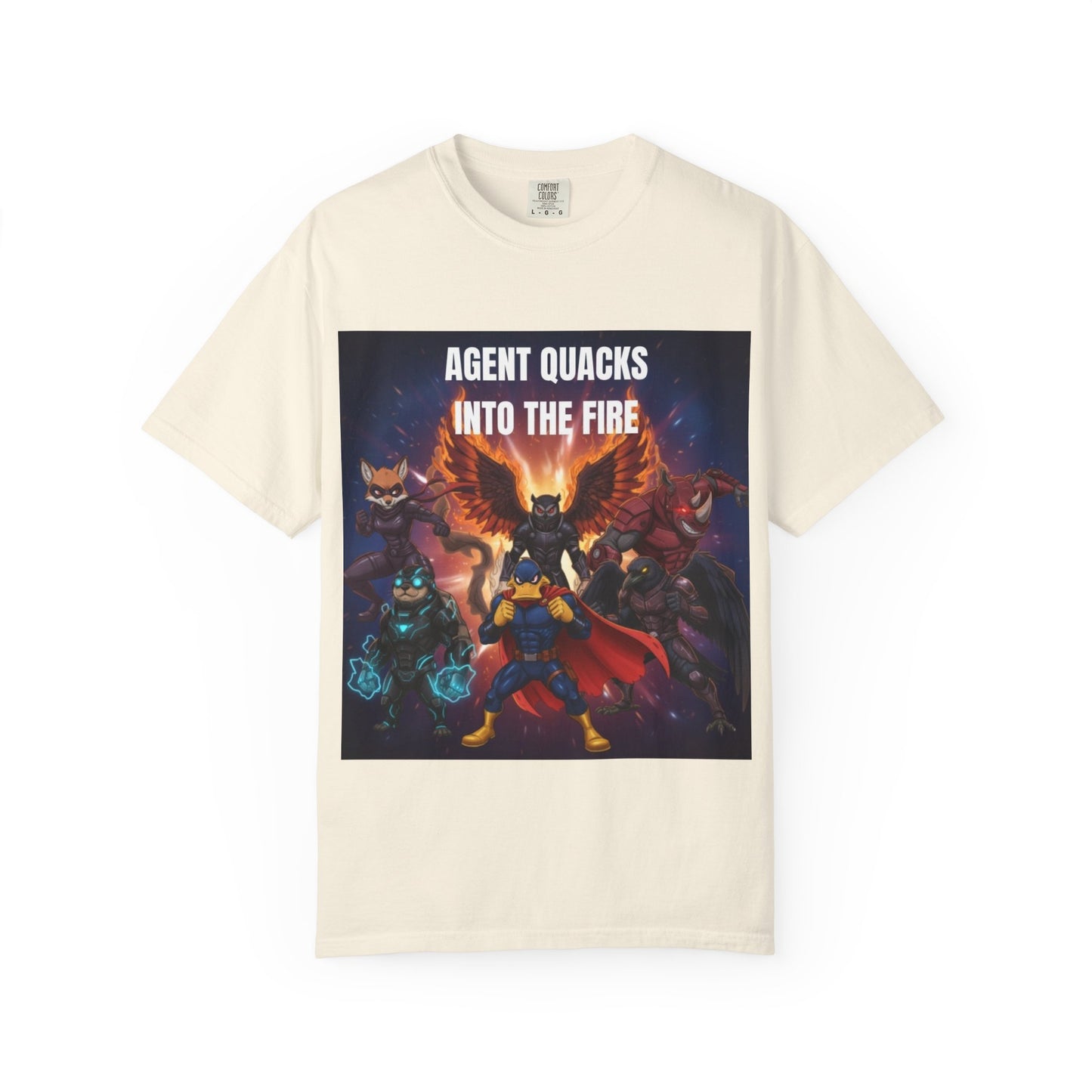 Agent Quacks – Into the Fire | Unisex Garment-Dyed T-Shirt
