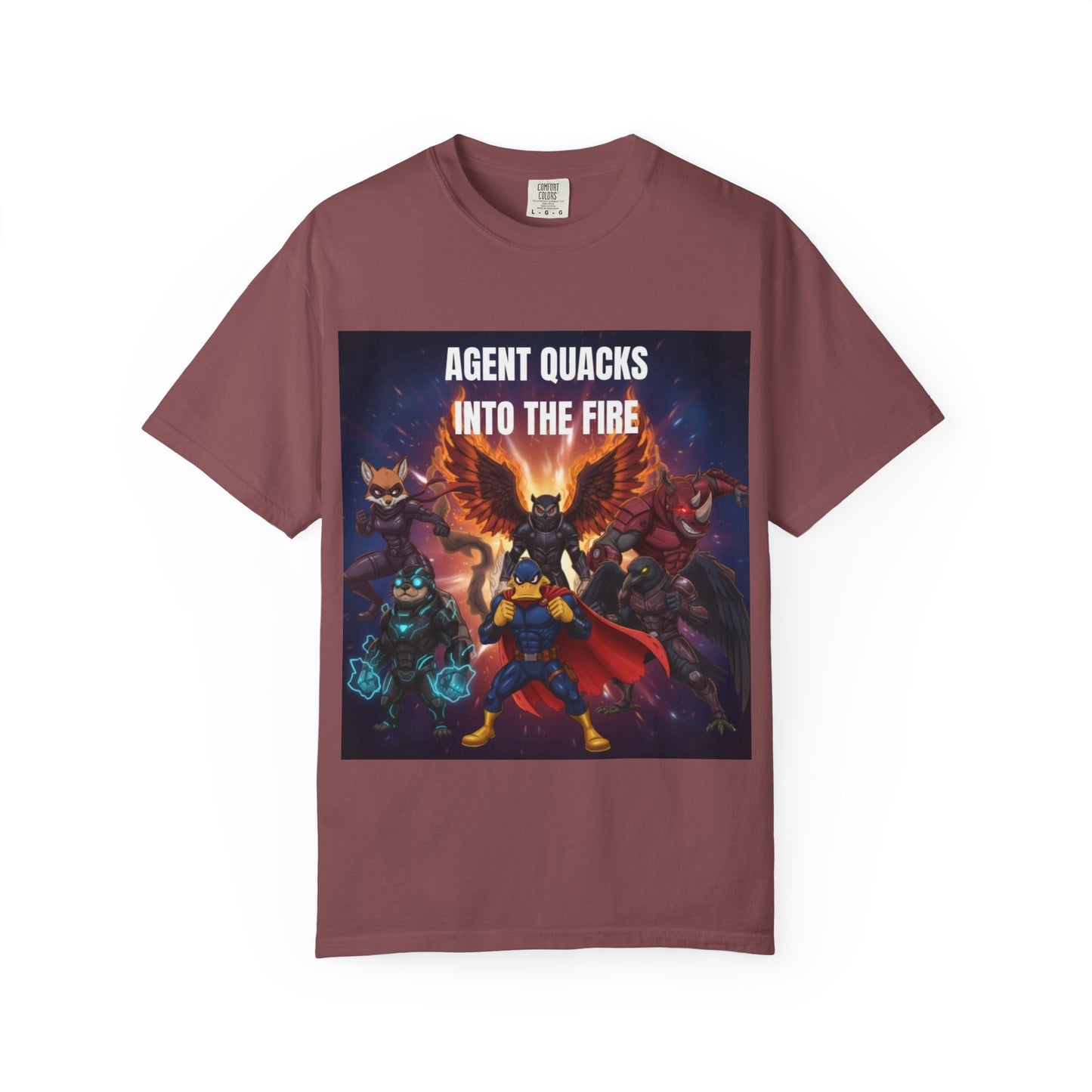 Agent Quacks – Into the Fire | Unisex Garment-Dyed T-Shirt