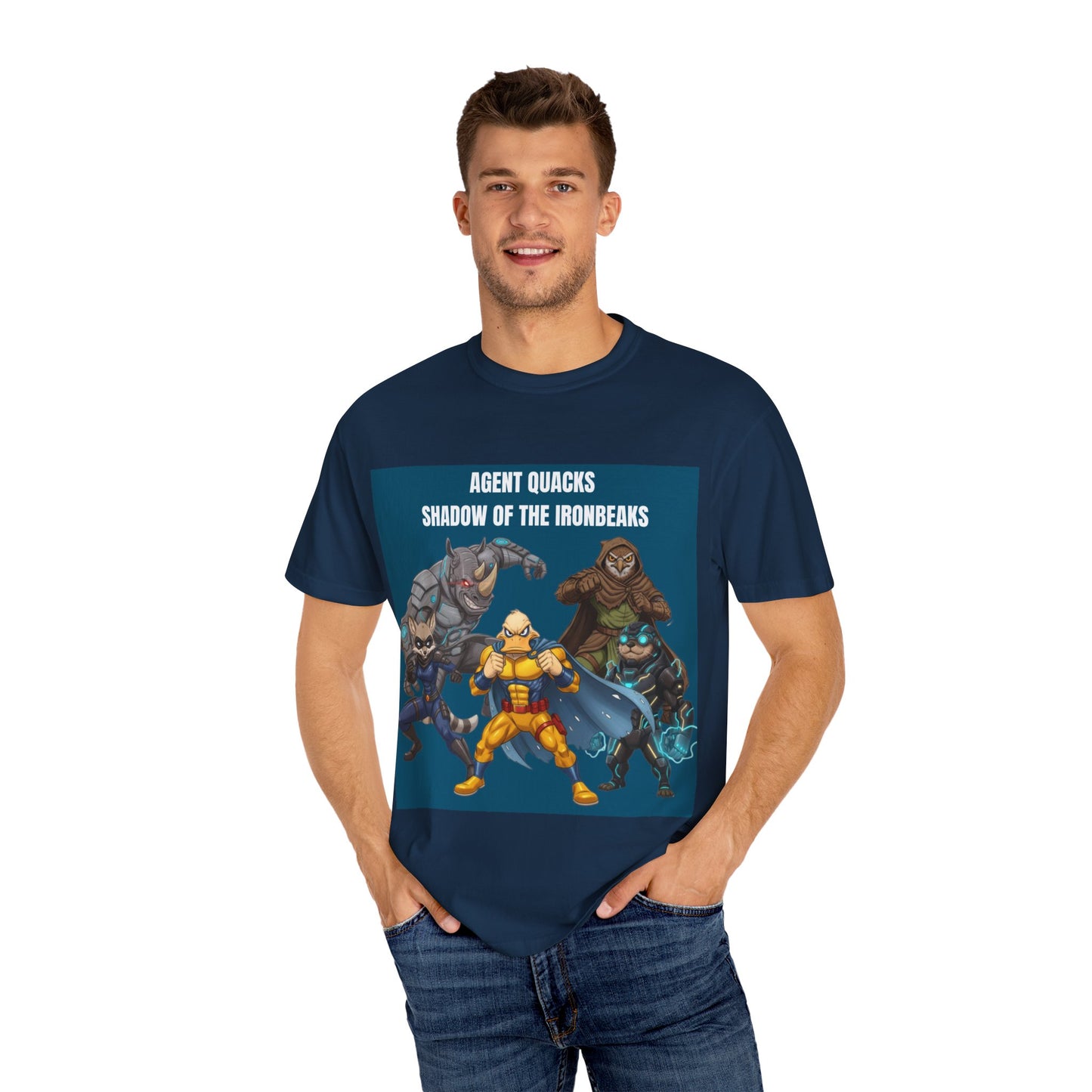 Agent Quacks – Shadow of the Iron Beaks | Unisex Garment-Dyed T-Shirt
