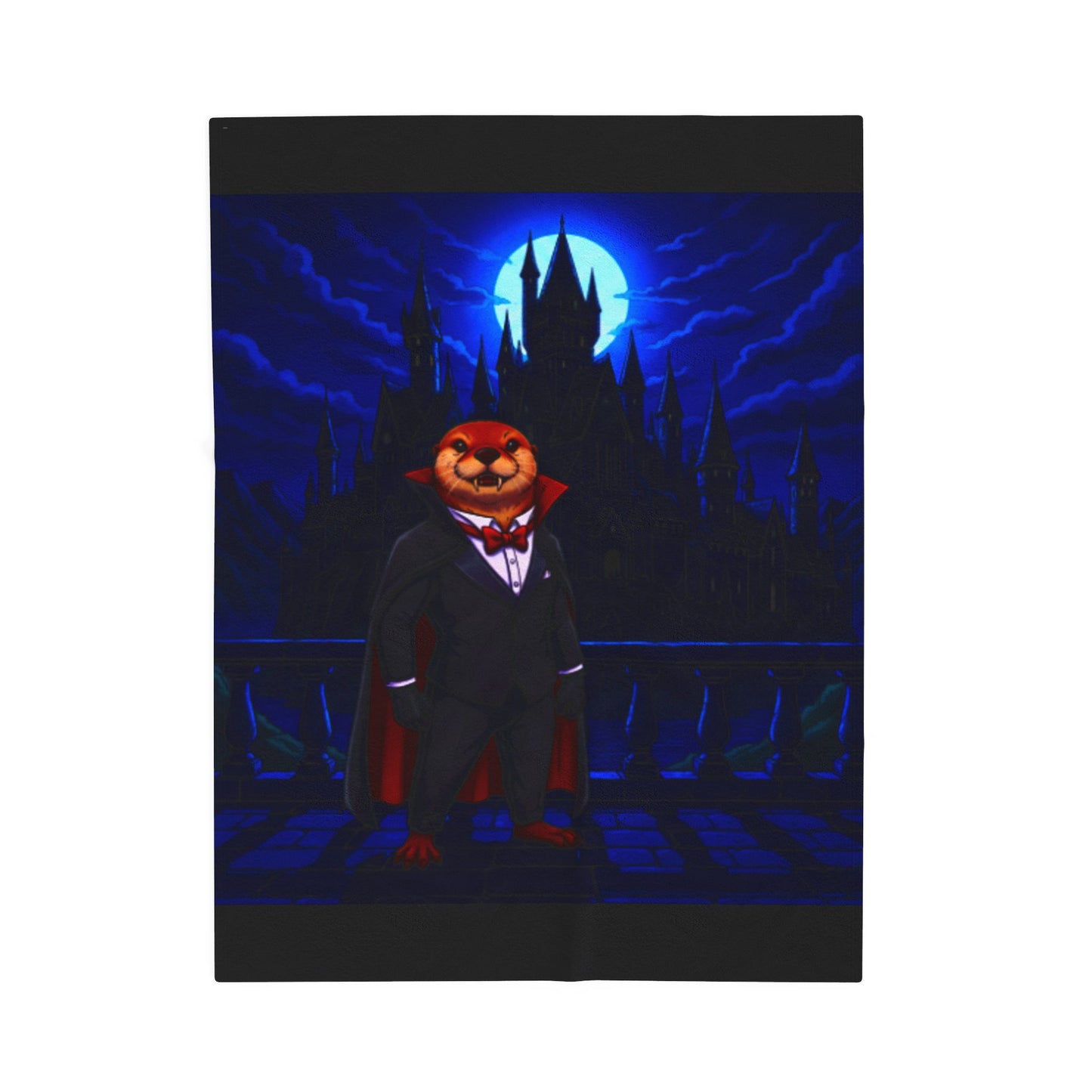 Halloween Agent Quacks Series Velveteen Plush Blanket - Vampire Gearshift Design