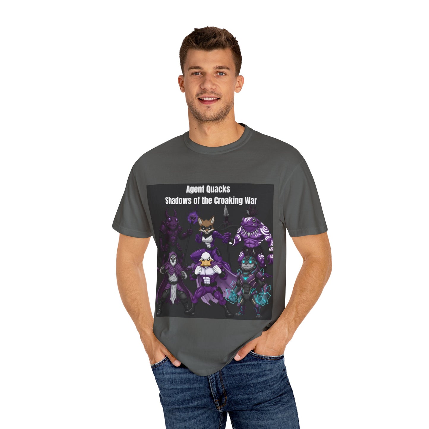 Agent Quacks – Shadows of the Croaking War | Unisex Garment-Dyed T-Shirt