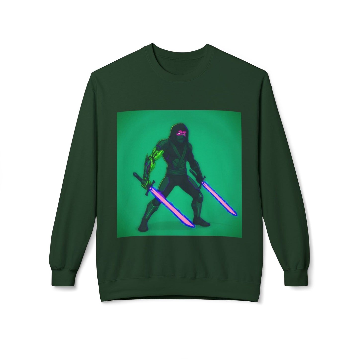 Agent Quacks Series Unisex Midweight Softstyle Fleece Crewneck Sweatshirt - Assassin Xavier Design